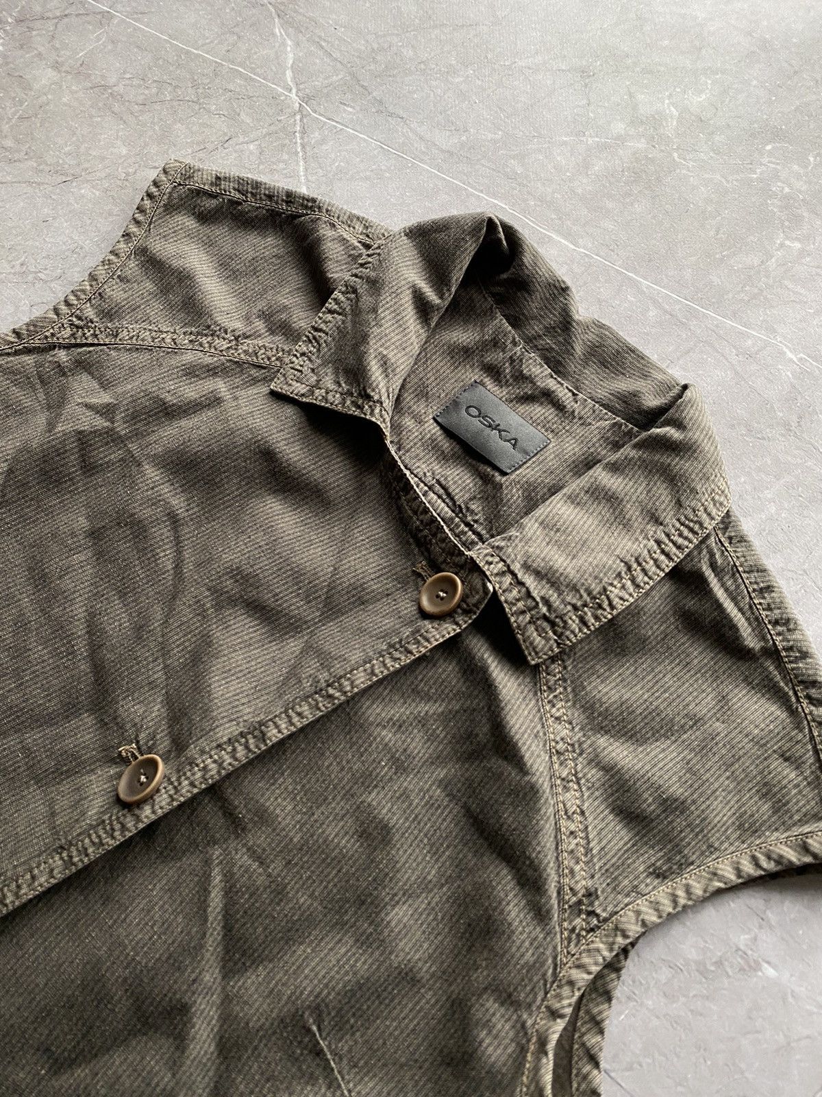 OSKA Rare OSKA Women’s Sleeveless Button Light Denim Vest Size S / US 4 / IT 40 - 4 Thumbnail