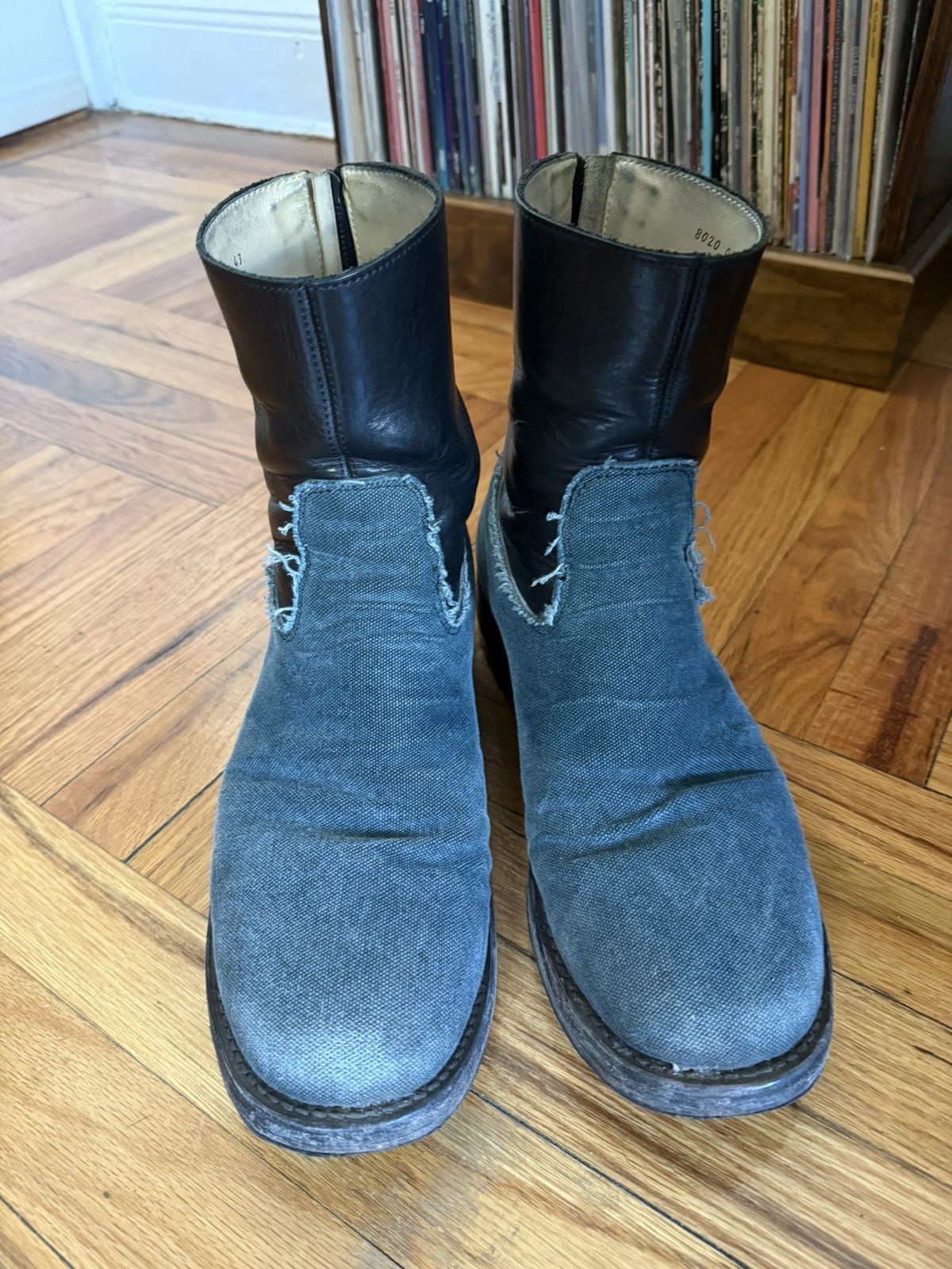 wjk wjk denim & calfskin back zip boots Size US 11.5 / EU 44-45 - 2 Thumbnail