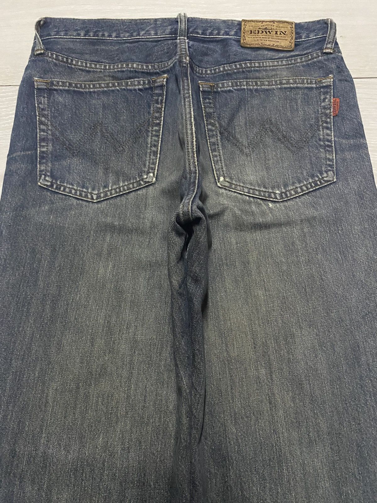 Edwin Rare Vintage Edwin Frontier Orange Tab Mud Wash Jeans Size US 31 - 4 Thumbnail