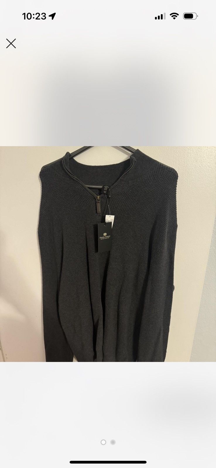 Other Black zip-up sweater #winterknits brand is Daniel bishop Size US XXL / EU 58 / 5 - 1 Thumbnail