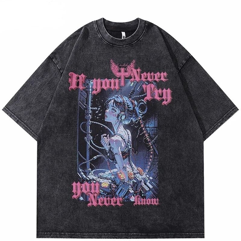 Japanese Brand Streetwear Cartoon Robot Girl Japanese Anime Size US L / EU 52-54 / 3 - 1 Thumbnail