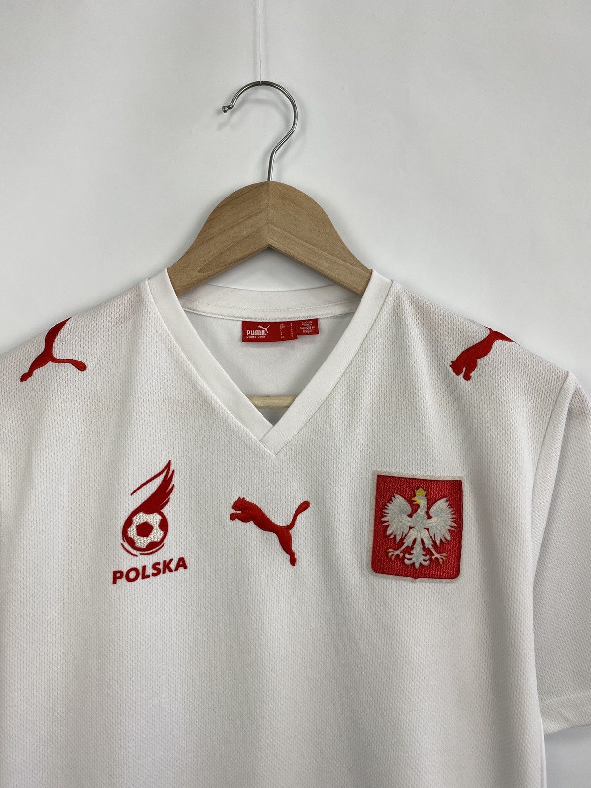 Puma 🇵🇱 Vintage 2008 Puma Polska Poland Soccer Jersey T-Shirt Rare Size US S / EU 44-46 / 1 - 4 Thumbnail