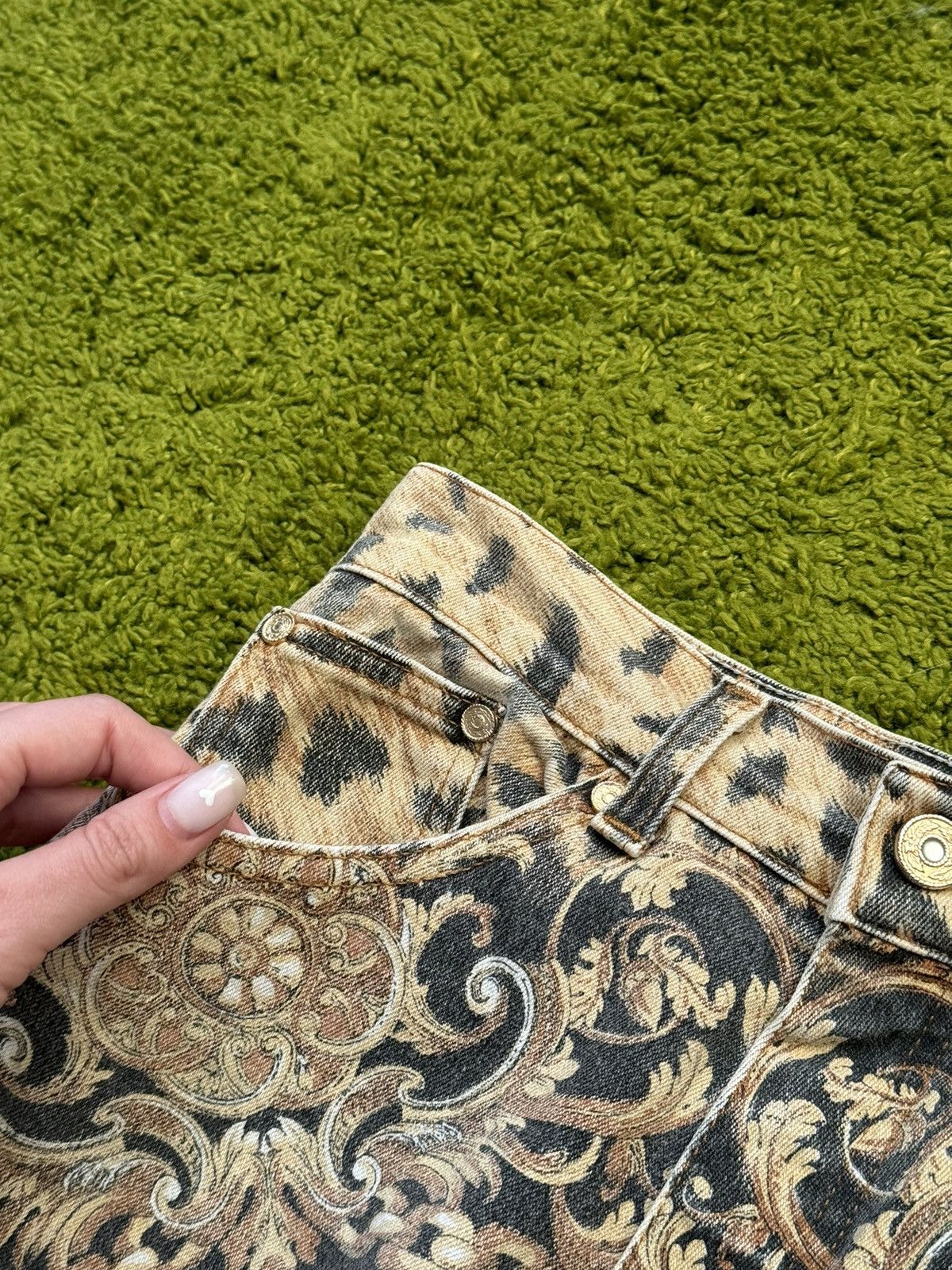Just Cavalli × Roberto Cavalli Roberto Cavalli 90s archive golden chains leopard Jeans Size 25" / US 0 / IT 36 - 5 Thumbnail