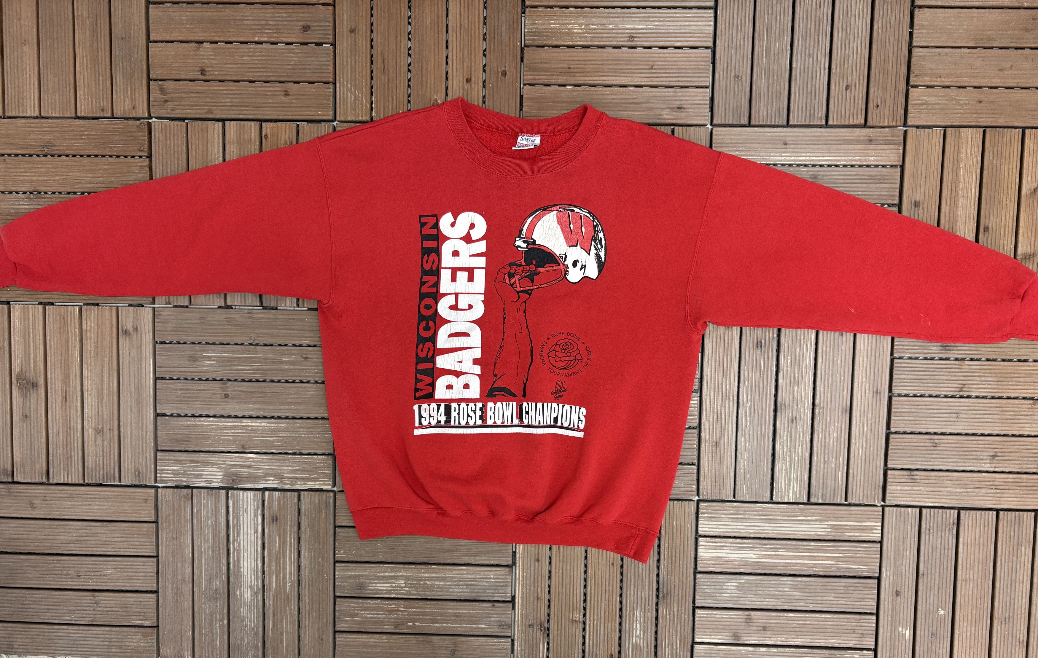 Vintage Wisconsin Badgers Rose Bowl 1994 Champions Vintage Crewneck Size US XXL / EU 58 / 5 - 5 Thumbnail