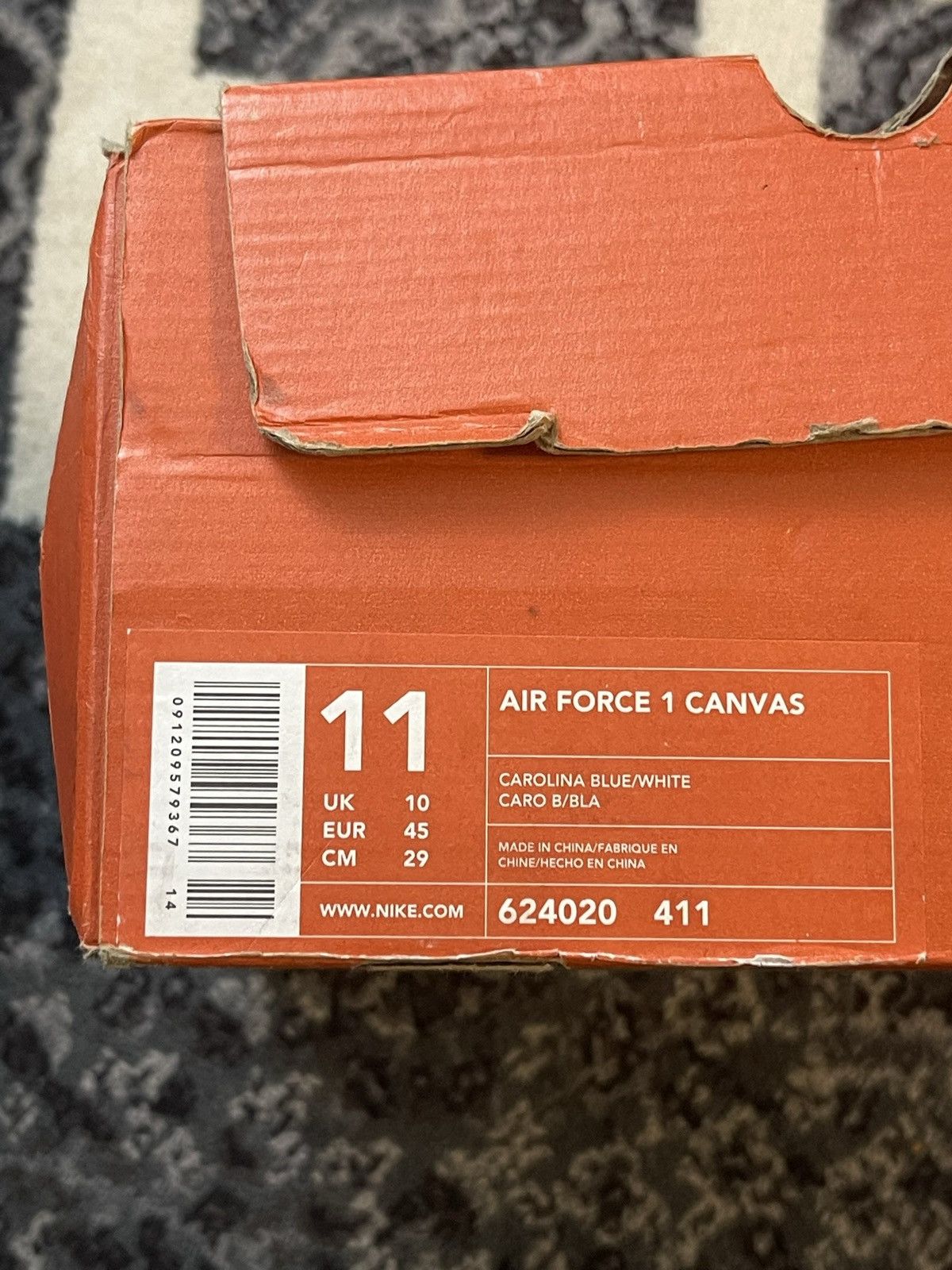Nike Nike Air Force 1 Blue Canvas 2001 Size 11 Size US 11 / EU 44 - 8 Thumbnail