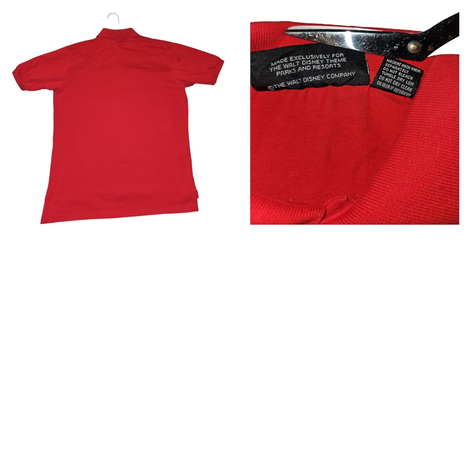 Disney VINTAGE Disney Originals Polo Shirt Large Men's Short Sleeve Red Embroidered Shirt Size US L / EU 52-54 / 3 - 8 Thumbnail