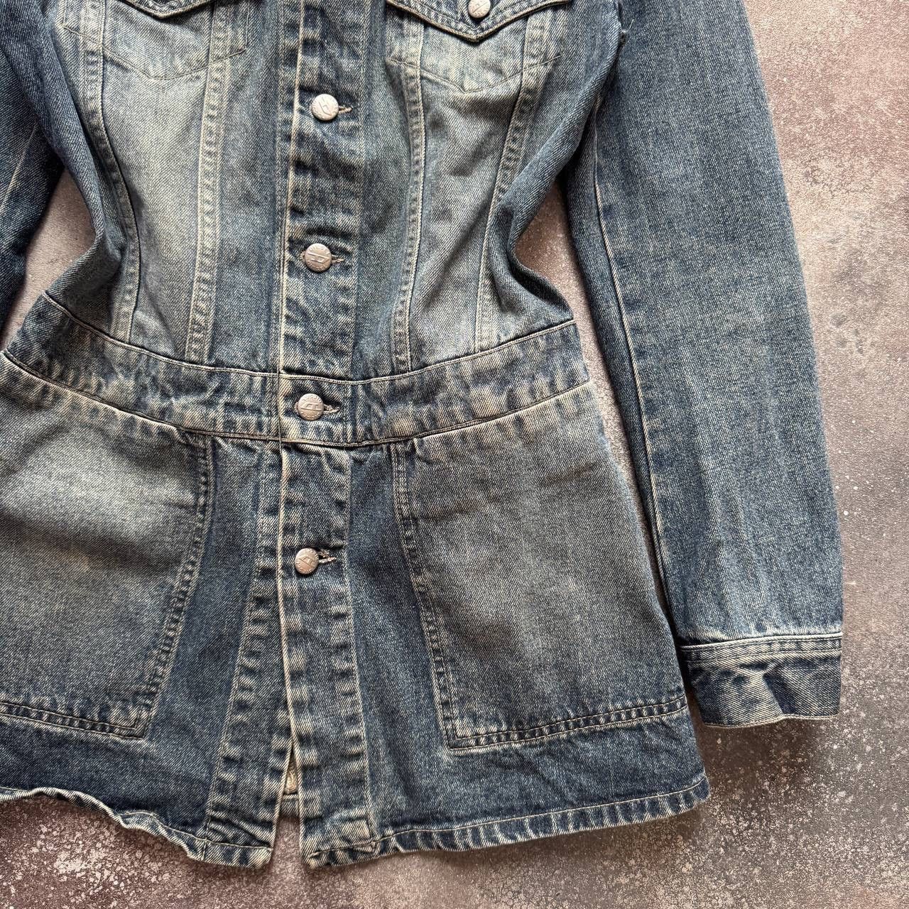 Diesel Diesel 90s Vintage Y2K Maxi Denim Jacket / Dress Coat Size S / US 4 / IT 40 - 7 Thumbnail