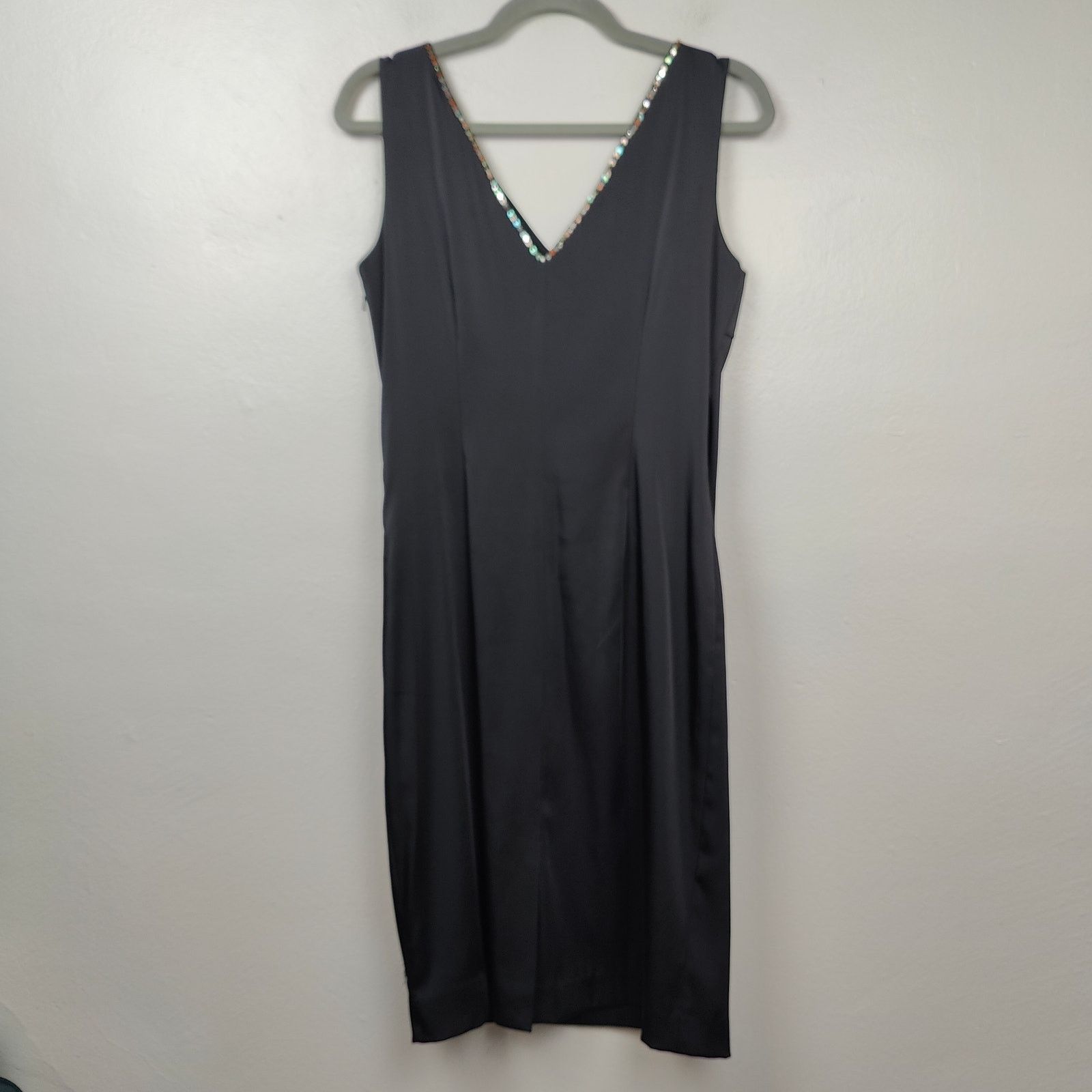 Other Vintage Spenser Jeremy Fairy Dress 6 Black Sheath Floral Size M / US 6-8 / IT 42-44 - 5 Thumbnail