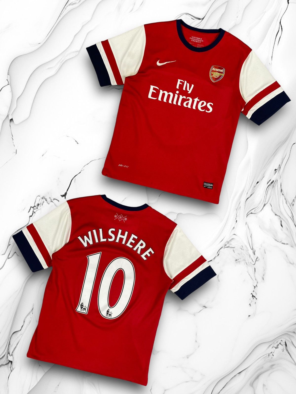Nike × Vintage Vintage Nike Arsenal Wilshere #10 2010 / 2011 Soccer Jersey Size US M / EU 48-50 / 2 - 1 Thumbnail