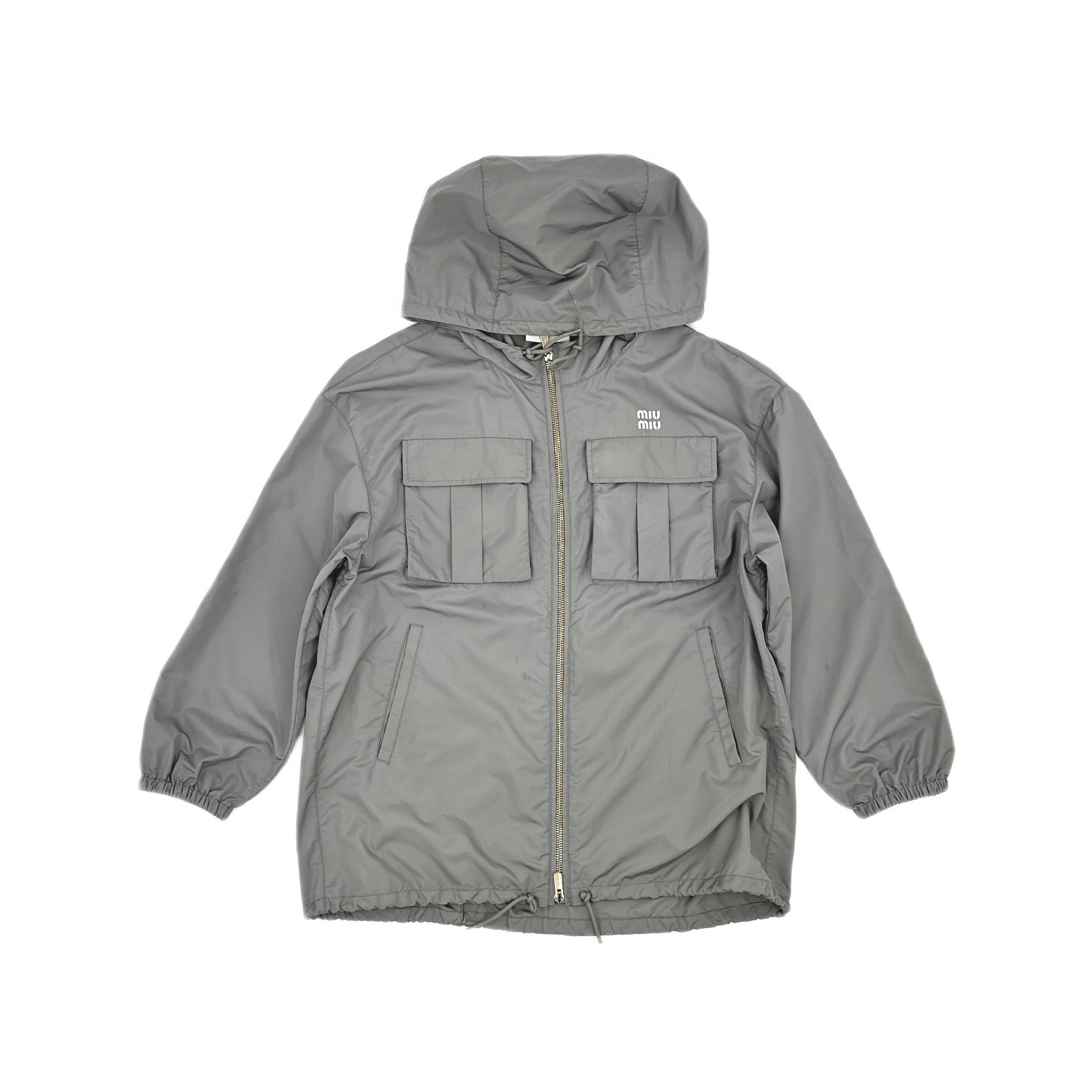 Miu Miu Miu Miu Logo Hooded Jacket IT 38 Size XS / US 0-2 / IT 36-38 - 1 Thumbnail