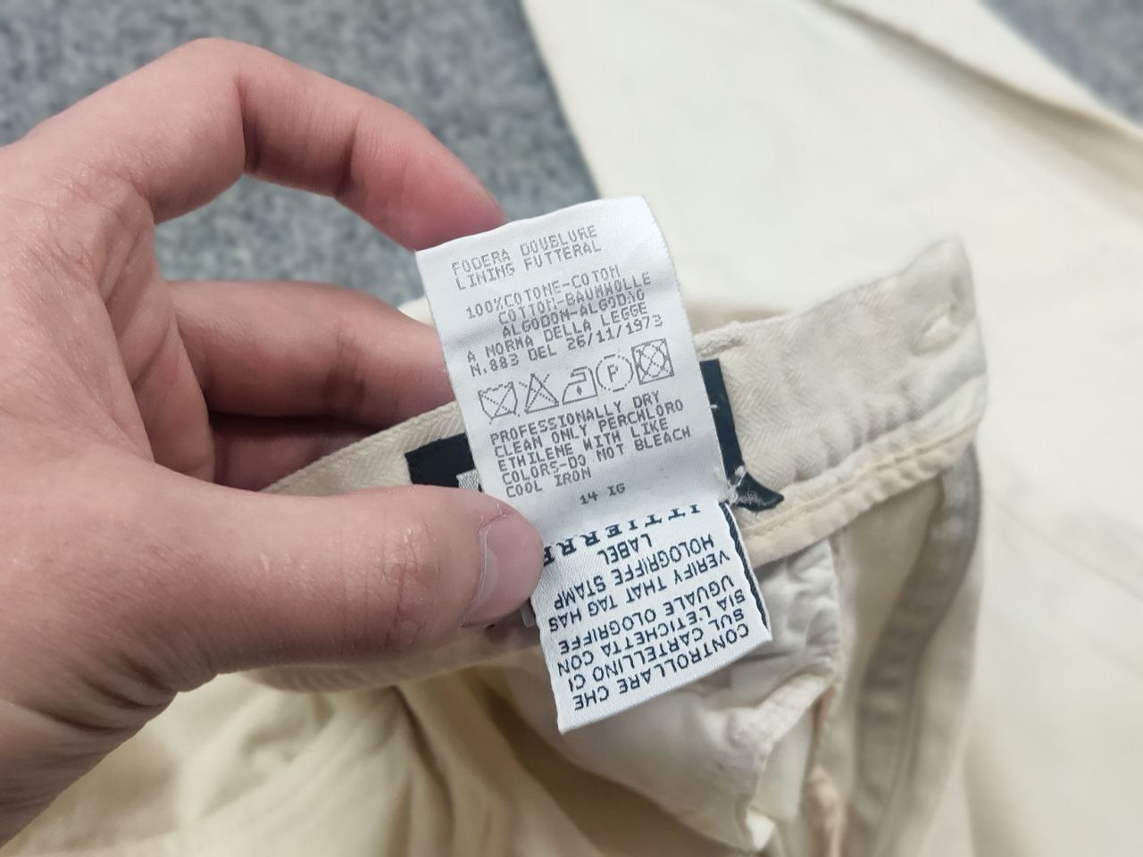 Dolce & Gabbana Vintage 90s Dolce & Gabbana Cotton herringbone Trouser Pants Size US 34 / EU 50 - 18 Thumbnail