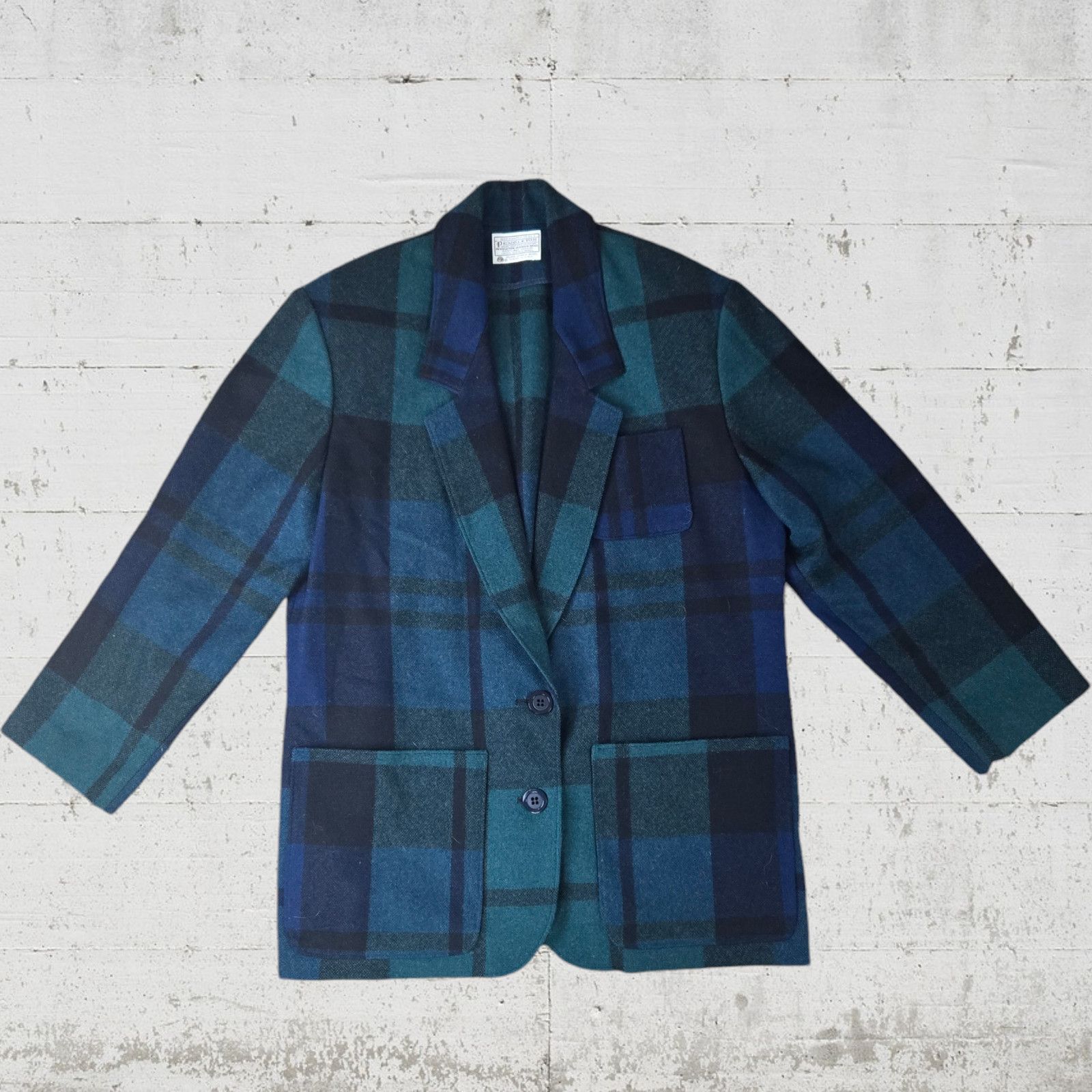 Pendleton Vintage 80s Black Watch Wool Blazer Deadstock Size 12 Size XL / US 12-14 / IT 48-50 - 9 Thumbnail