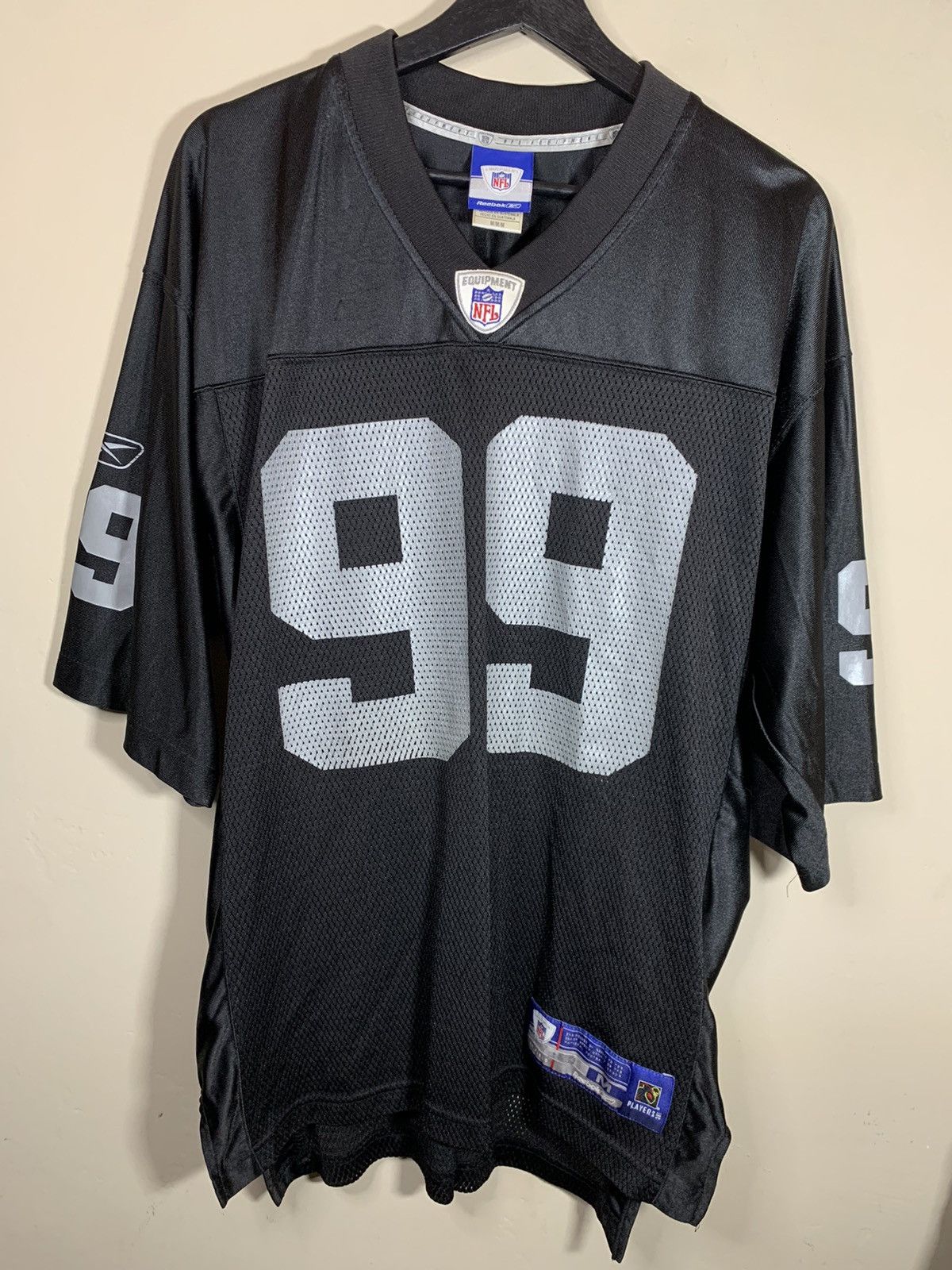 NFL RARE Vintage Warren Sapp Oakland Raiders NFL Football Jersey Size US L / EU 52-54 / 3 - 1 Thumbnail