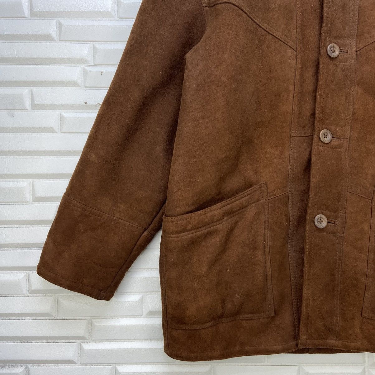 Genuine Leather Vintage Roberto Massini Too Shokai Sheepskin Sherling Coat Size US M / EU 48-50 / 2 - 8 Thumbnail