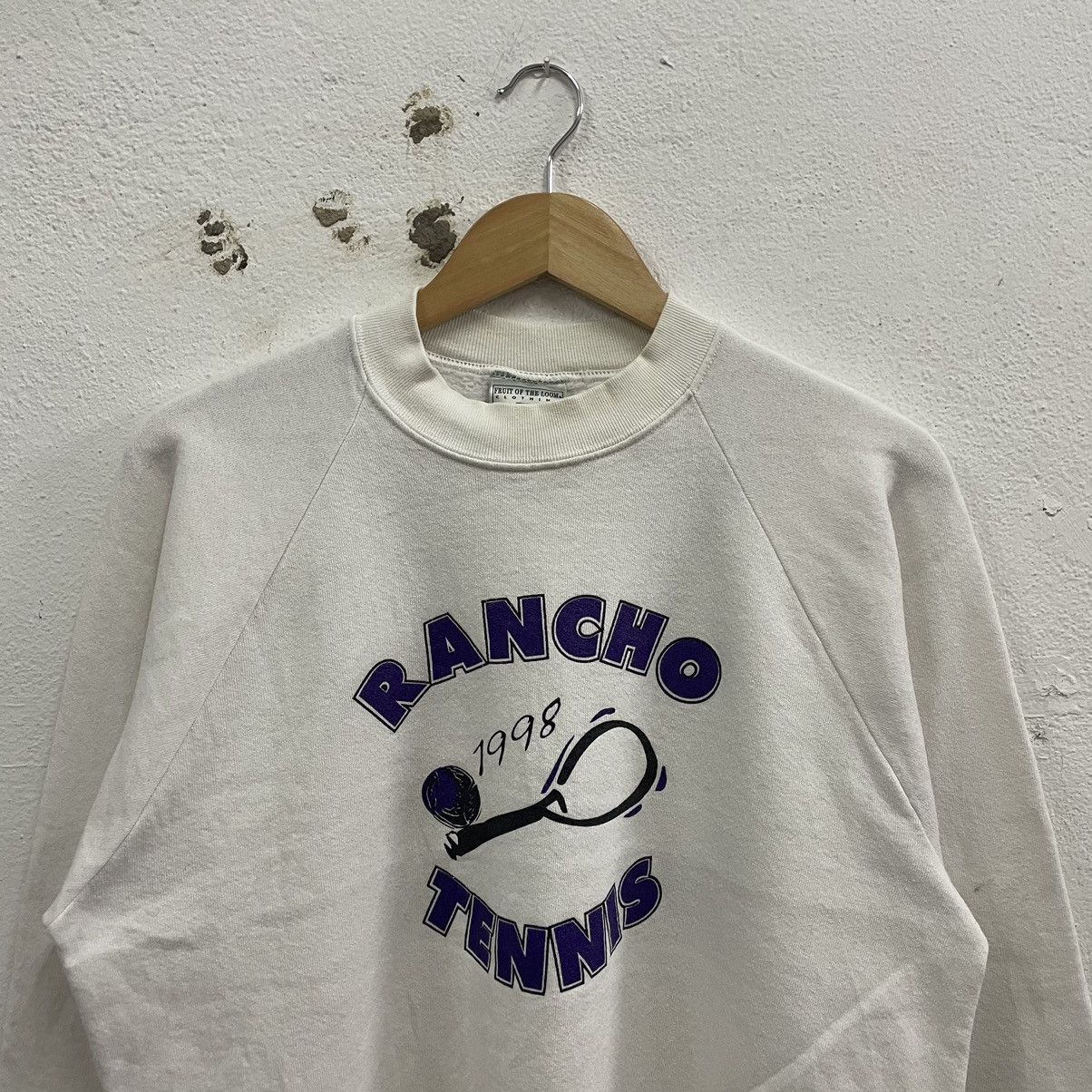 Fruit Of The Loom × Vintage 🔥🔥Vintage 1998 Rancho Tennis Big Logo Sweatshirts Size US M / EU 48-50 / 2 - 3 Thumbnail
