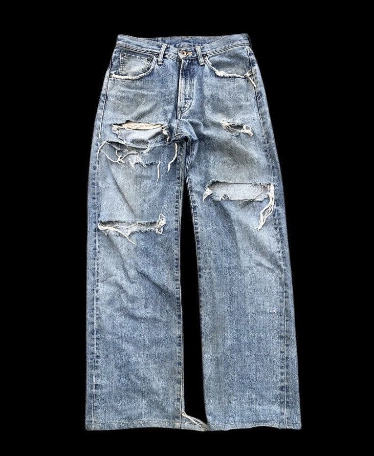 Edwin WIDE LEG DAMAGED VINTAGE EDWIN SELVEDGE DENIM Size US 29 - 1 Thumbnail