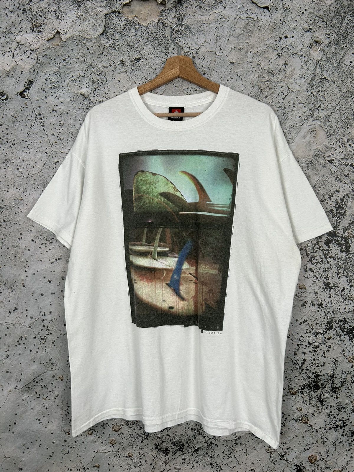 Vintage Vintage Saltrock Rap Baggy Skate Tee Streetwear Boxy Fit 90s Size US XL / EU 56 / 4 - 1 Thumbnail