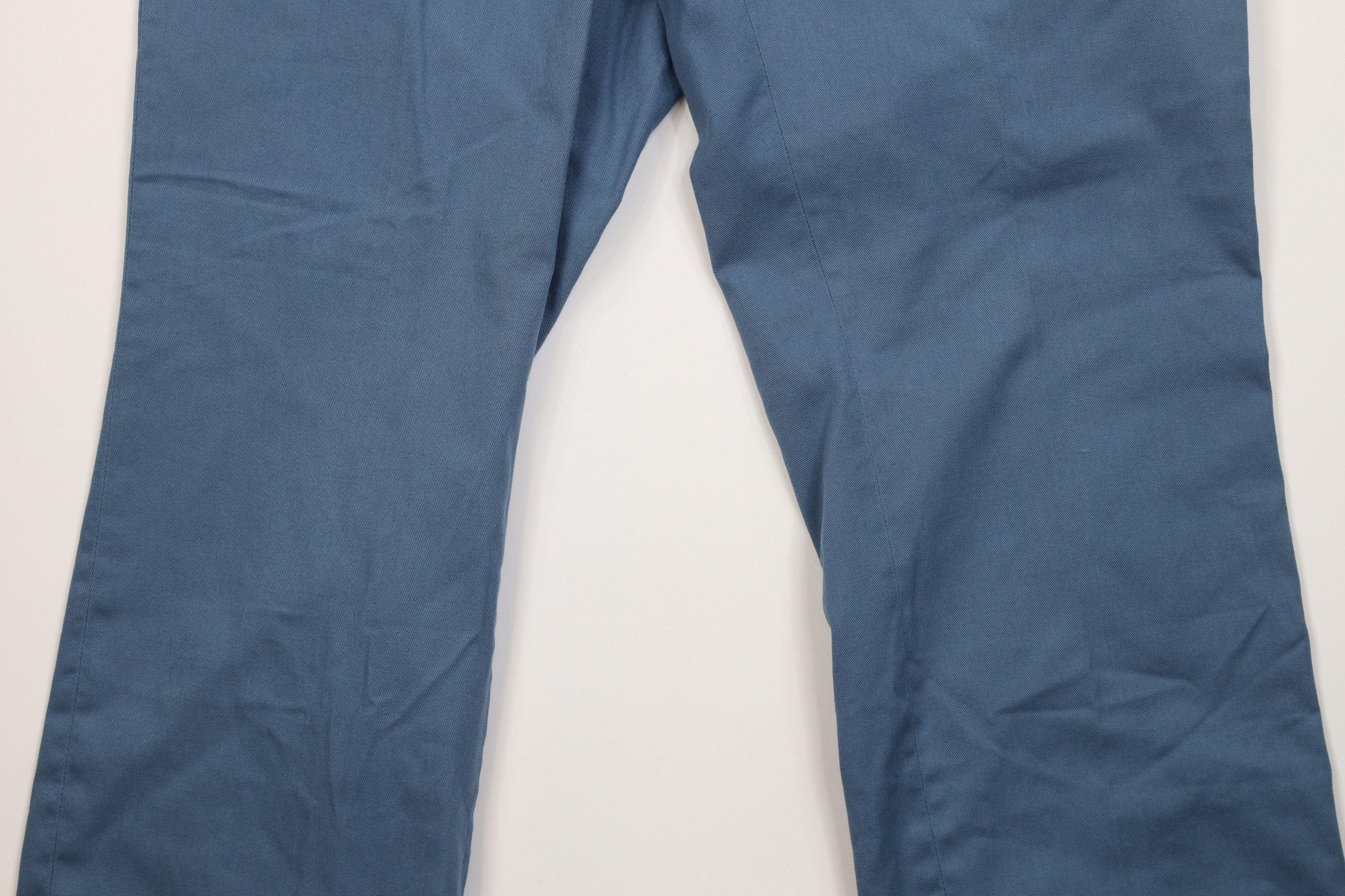 Vintage Vintage 70s Streetwear Wide Leg Chino Pants Light Blue Size US 36 / EU 52 - 3 Thumbnail