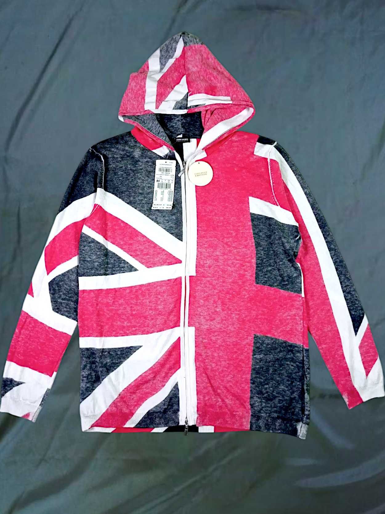 Designer × Japanese Brand Gerry Weber Zipper Hoodie Union Jack All Over Print Size US L / EU 52-54 / 3 - 12 Thumbnail
