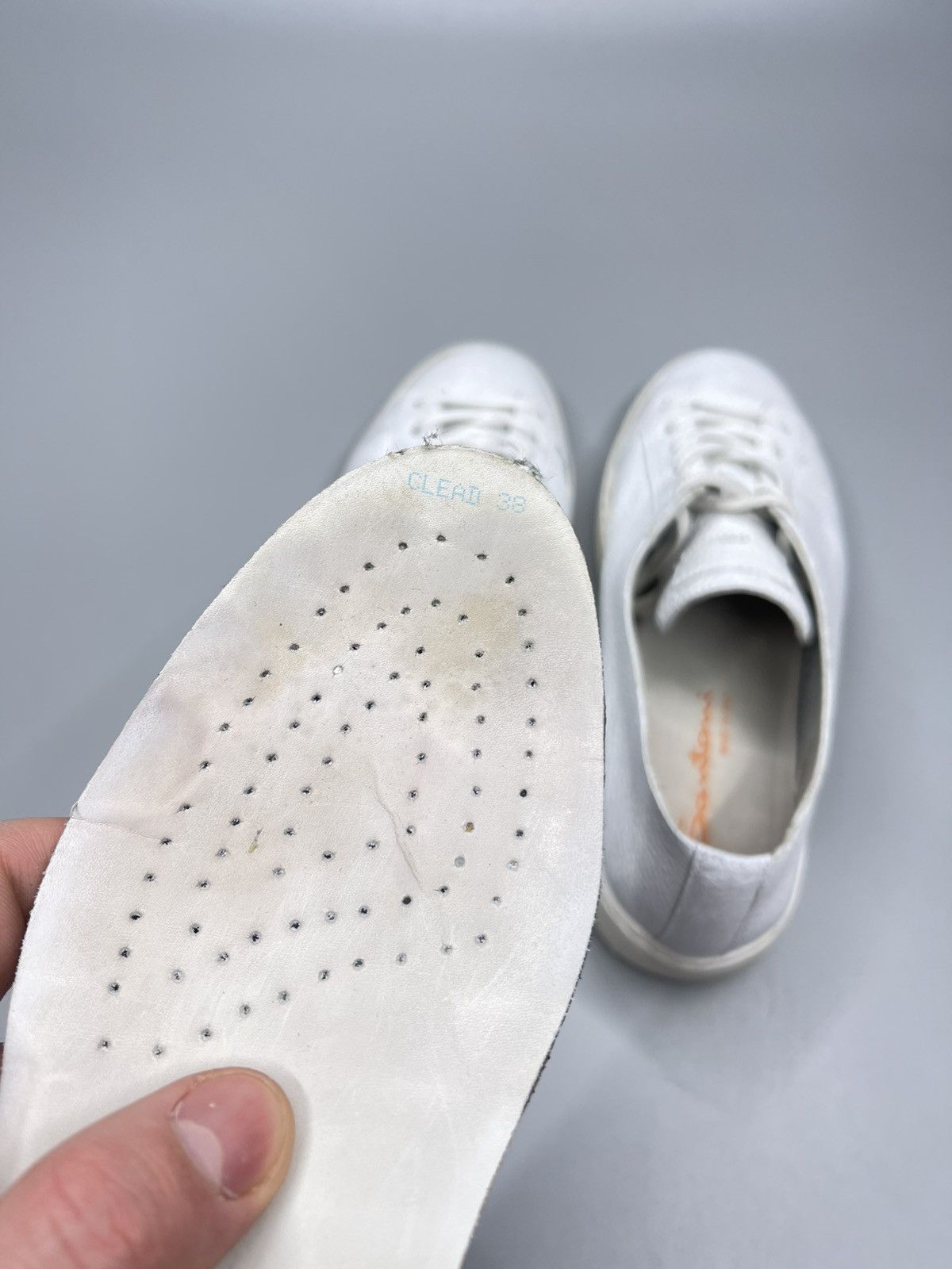 Santoni Santoni Leather Low Top Sneakers Size US 5.5 / EU 38 - 11 Thumbnail