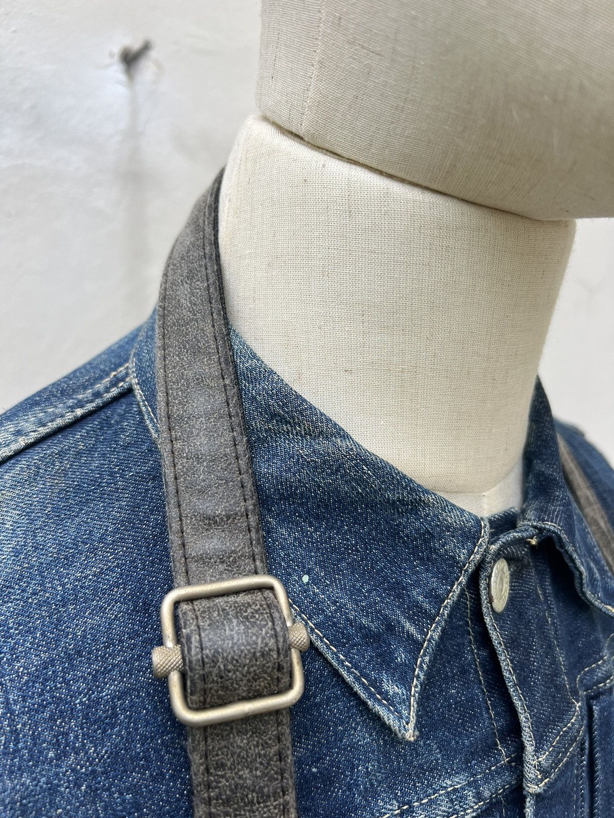 Lui's Vintage Luis Japan Distressed Hybrid Wool Leather Sling Bag Size ONE SIZE - 11 Thumbnail