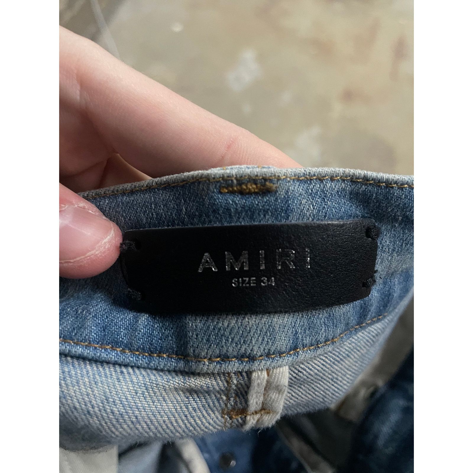 Amiri Amiri MX1 Light Wash Blue Paisley Patch Used 34 Size US 34 / EU 50 - 2 Thumbnail