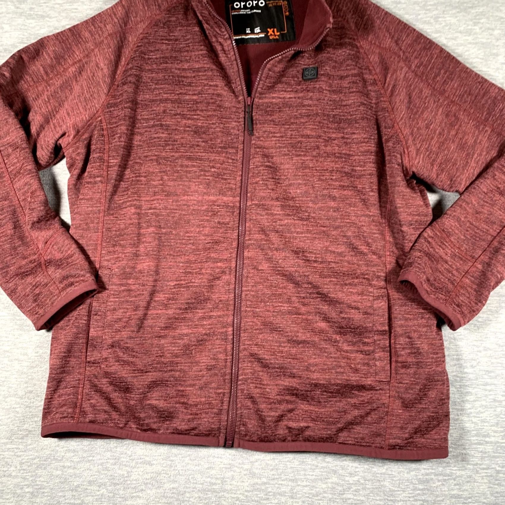Vintage Ororo Heated Jacket Mens XL Red Fleece Full Zip Battery Pack Included Warm Jacket Size US XL / EU 56 / 4 - 3 Thumbnail