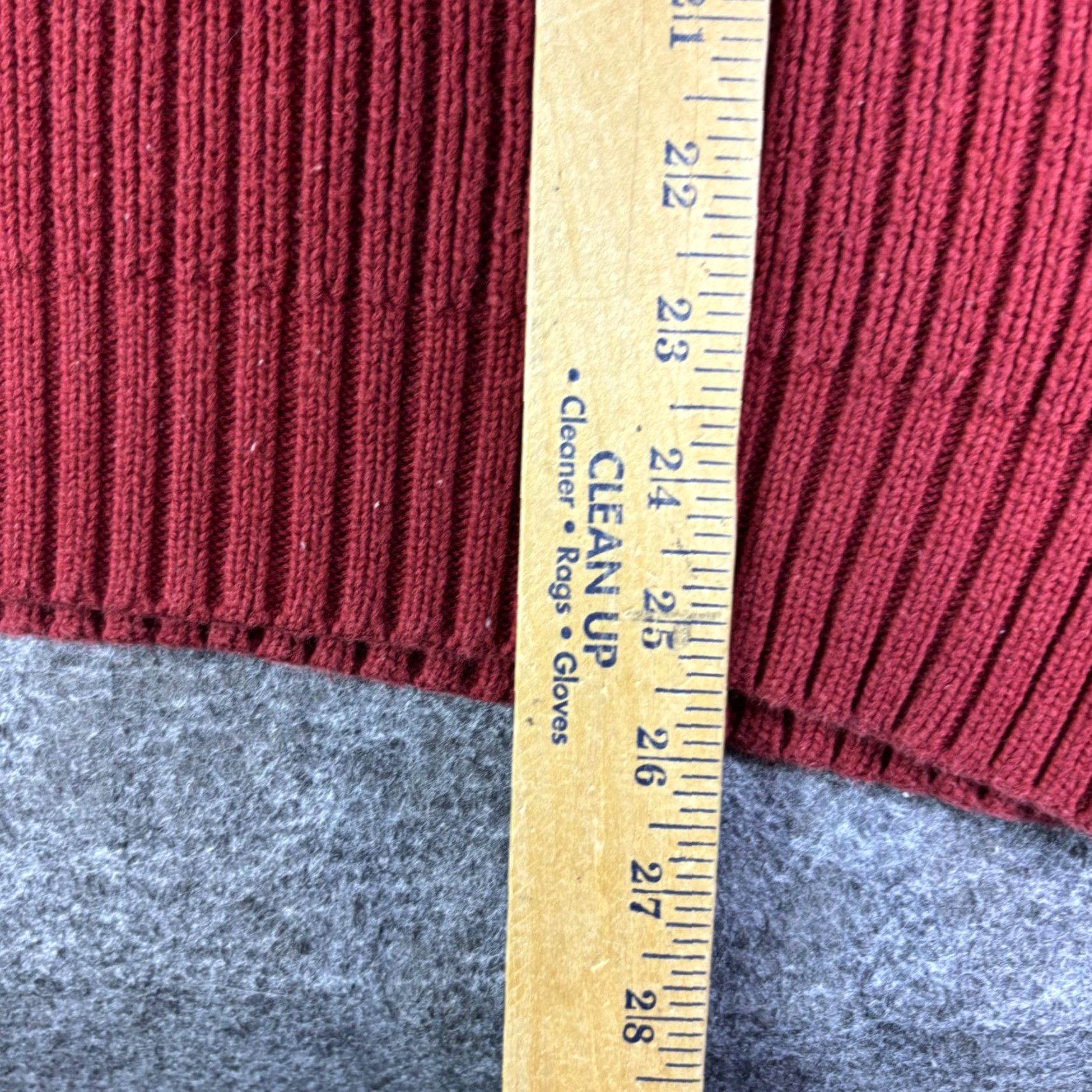 Timberland Timberland Sweater Mens XL Red Mock Neck Knit Cotton Heavyweight Shoulder Pads Pullover 90s Casual Workwear Size US XL / EU 56 / 4 - 4 Thumbnail