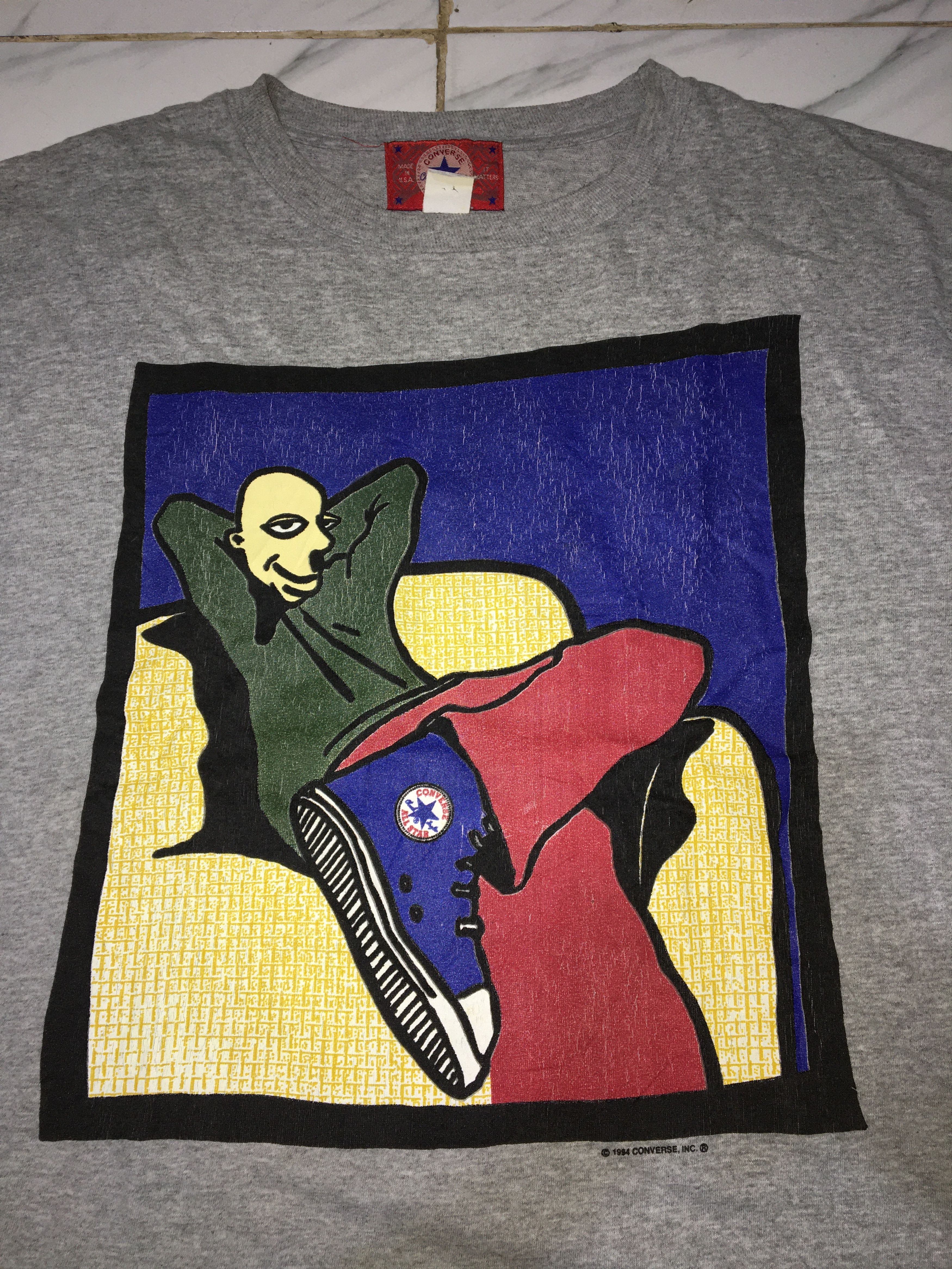Converse × Vintage Vintage 90s Converse Tshirts Size US XL / EU 56 / 4 - 2 Thumbnail