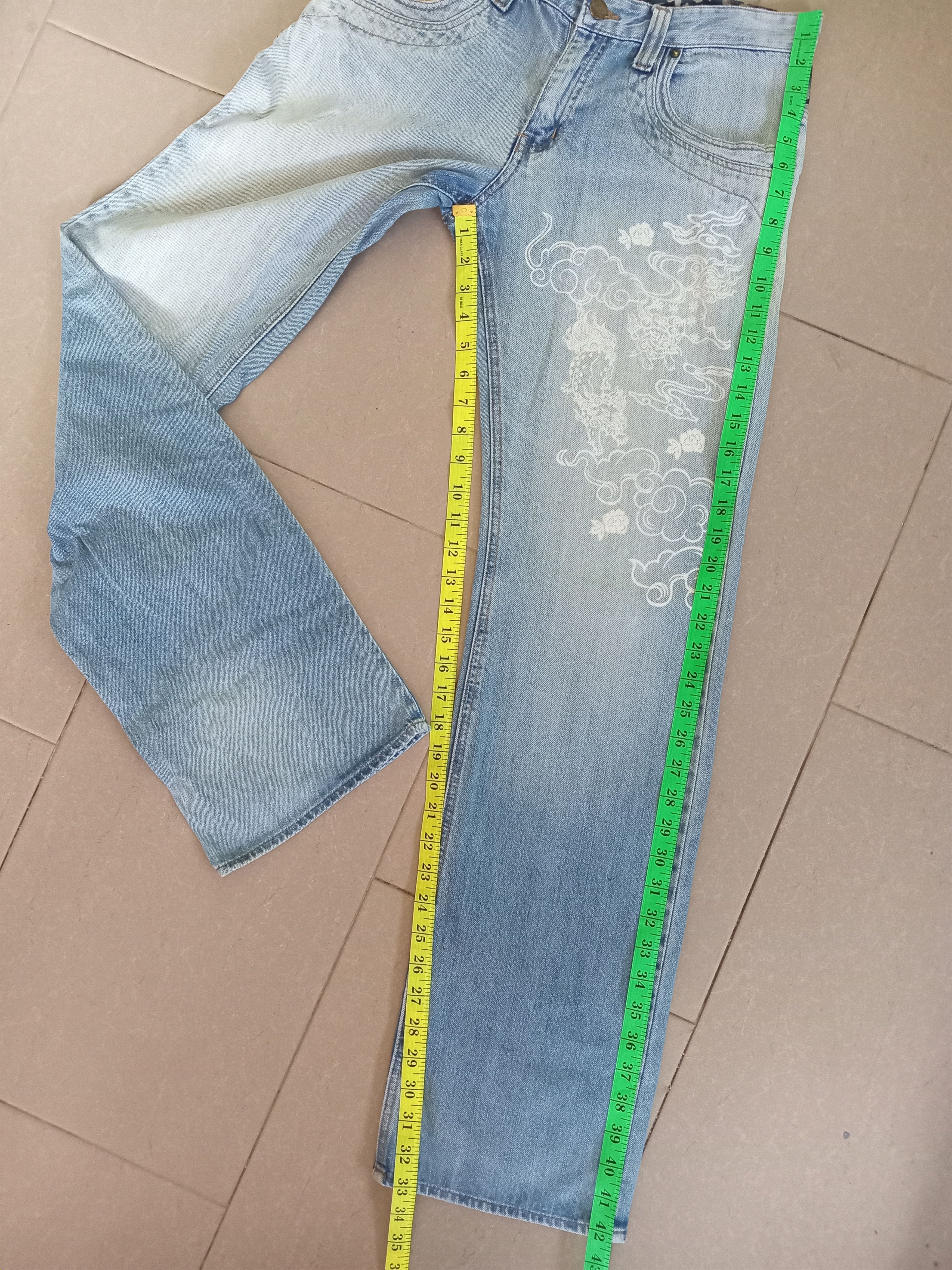 If Six Was Nine × Japanese Brand Vintage💥PIKO Sukajan Brand Light Blue Wash Jeans Size US 32 / EU 48 - 3 Thumbnail