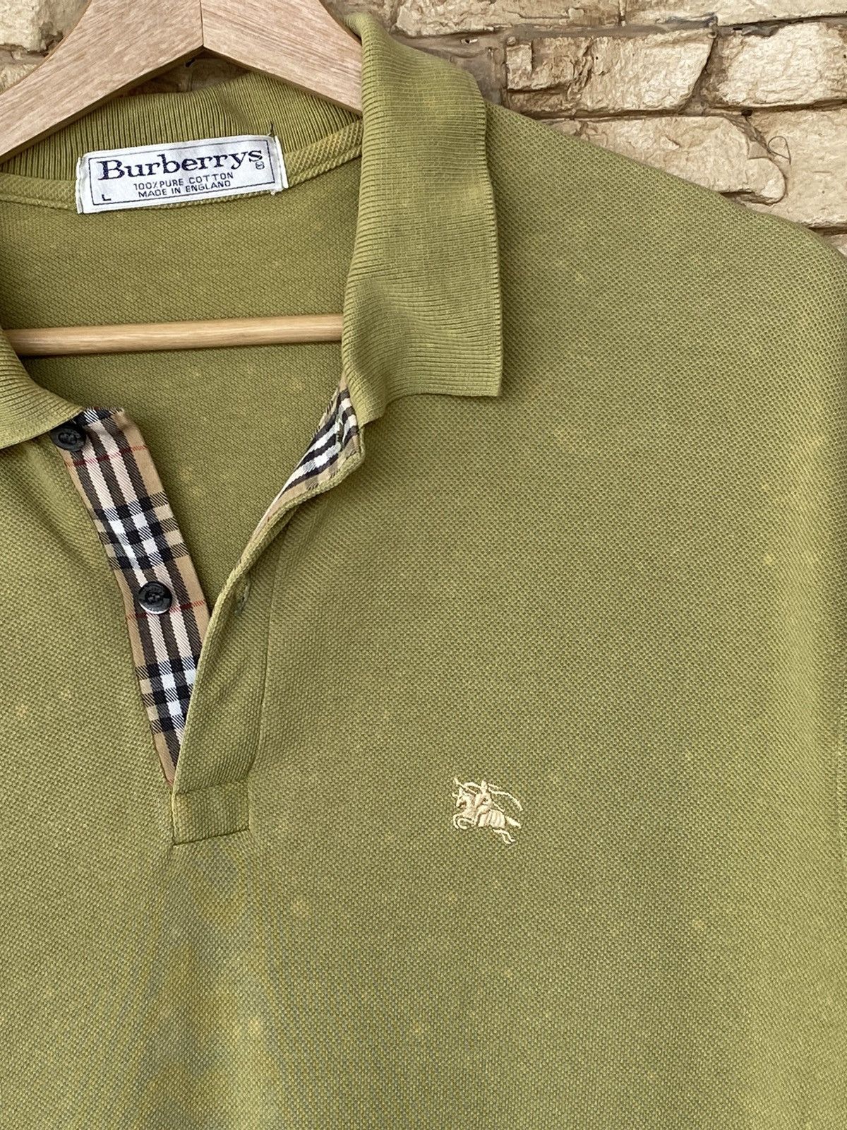 Vintage Vintage Burberry London Nova Check Polo Shirt Size US L / EU 52-54 / 3 - 6 Thumbnail
