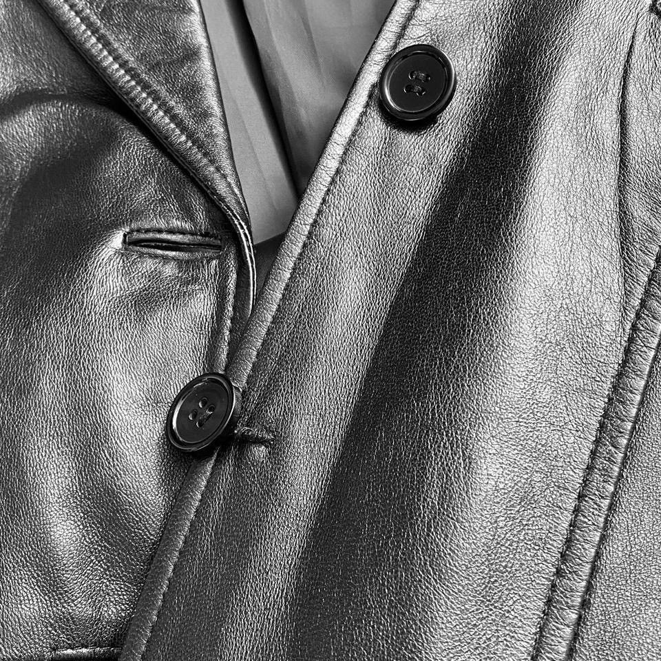 Vintage Super long Avant Garde Matrix leather maxi coat Size S / US 4 / IT 40 - 5 Thumbnail