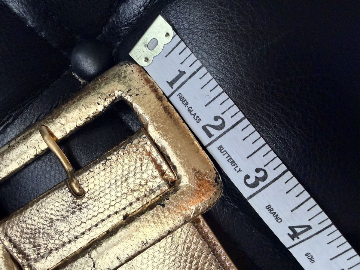 Other W. Kleinberg Wide Snakeskin Exotic Gold Leather Belt USA 34" Size ONE SIZE - 10 Thumbnail