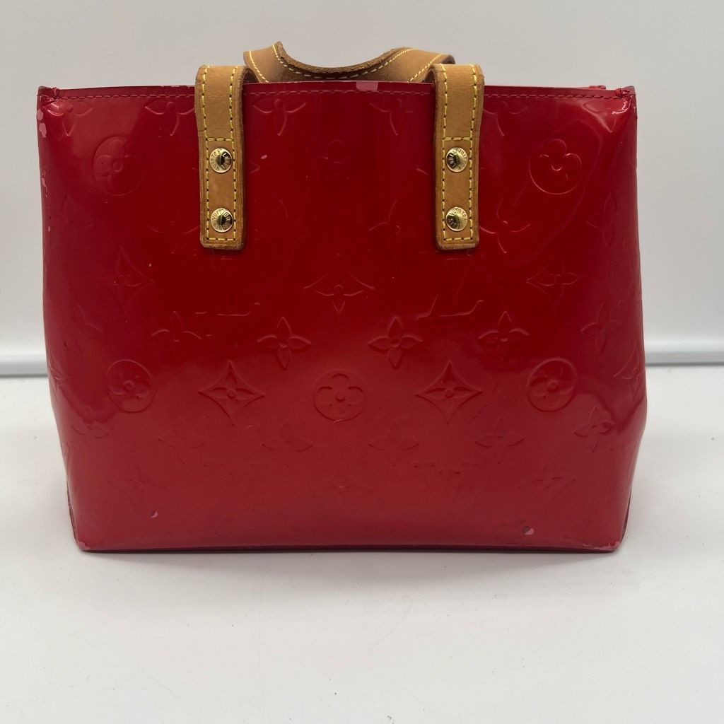 image of Louis Vuitton Monogram Vernis Lead Pm Hand Bag Red, Women's