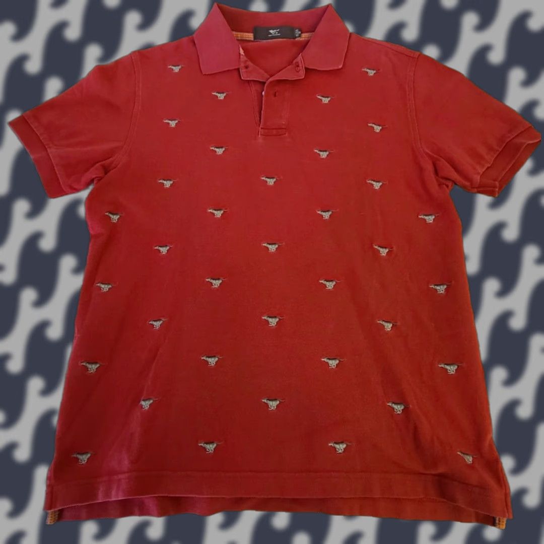 Vintage SEPTWOLVES Polo Shirt Mens Short Sleeve 46 Red Cotton Logo Regular Size 46 Polo Shirt Men Size US XXL / EU 58 / 5 - 1 Thumbnail