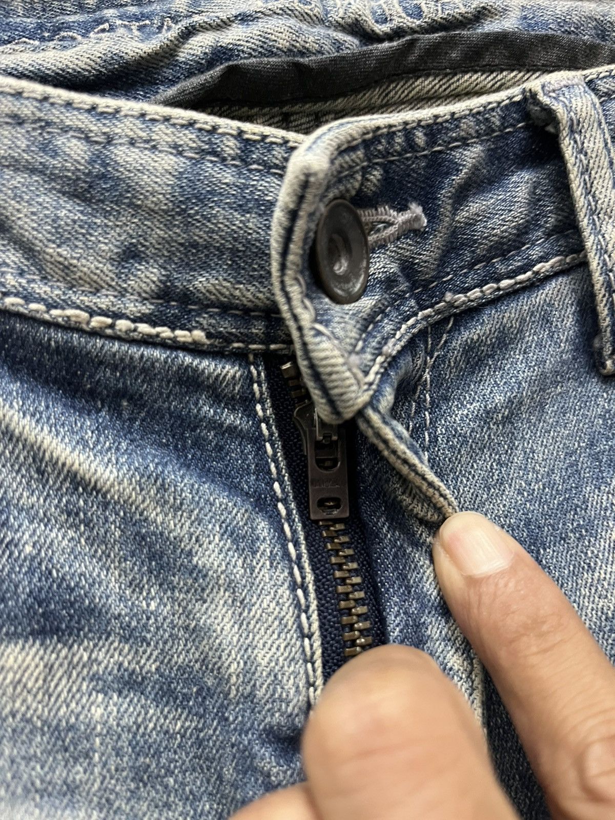 Japanese Brand Gostar De Fuga Japan Skinny Rusty Distressed Denim Pants Size US 33 - 6 Thumbnail