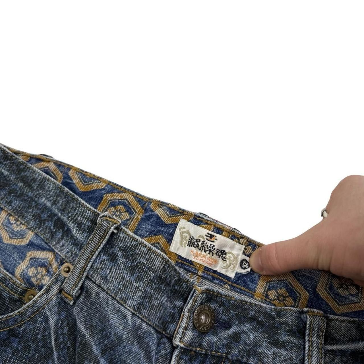 Karakuri Tamashii Karakuri Tamashii Embroidered Dragon Denim Jeans - Waist 32 Size US 32 / EU 48 - 5 Thumbnail