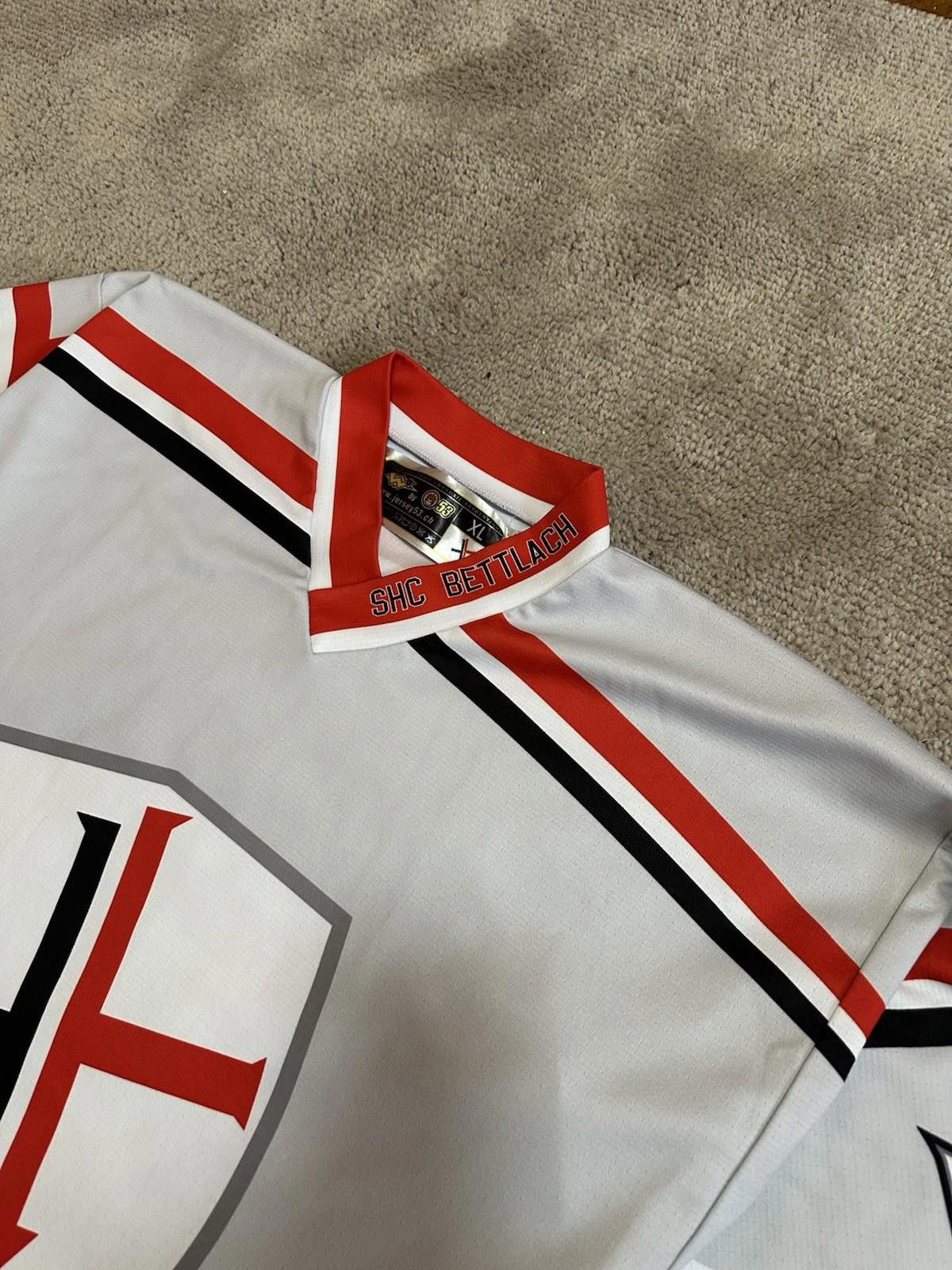 Designer Hockey Jersey 53 SHC Bettlach Trikot Shirt #71 WEIBEL Jersey Size US XL / EU 56 / 4 - 6 Thumbnail