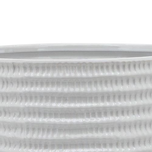 Designer × Homemade 10" TEXTURED PLANTER W/ STAND, WHITE Size US L / EU 52-54 / 3 - 7 Thumbnail