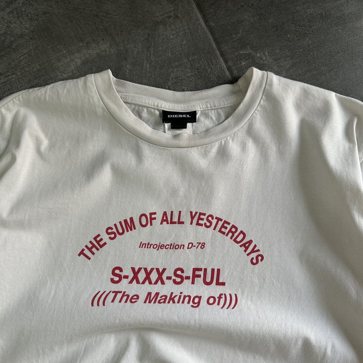 Diesel × Vintage Vintage Diesel T-shirts The Sum Off All Yesterday Y2K 00s Size US L / EU 52-54 / 3 - 6 Thumbnail