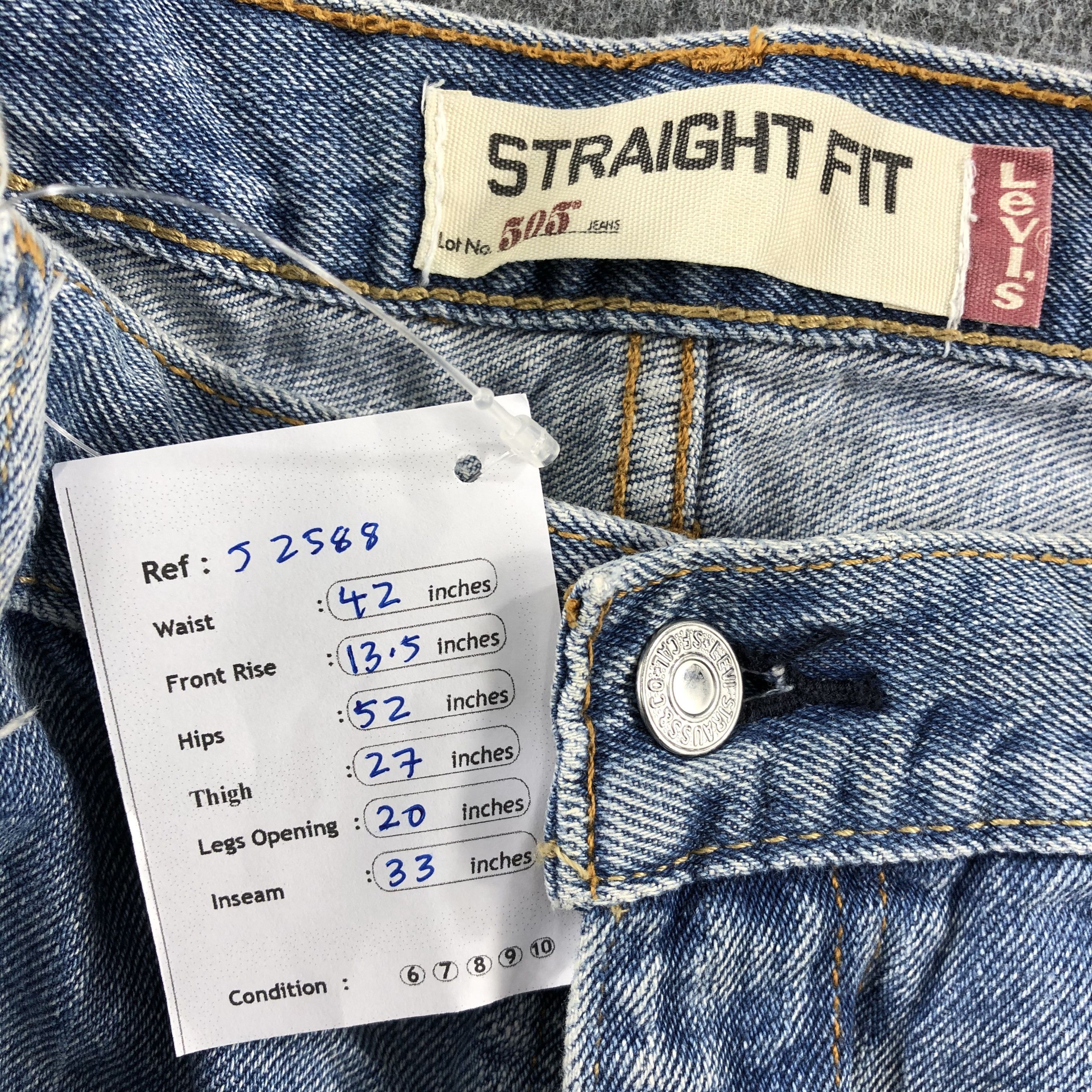 Levi's Vintage Blue Wash Levis 505 Jeans-J2588 Size US 42 / EU 58 - 18 Thumbnail