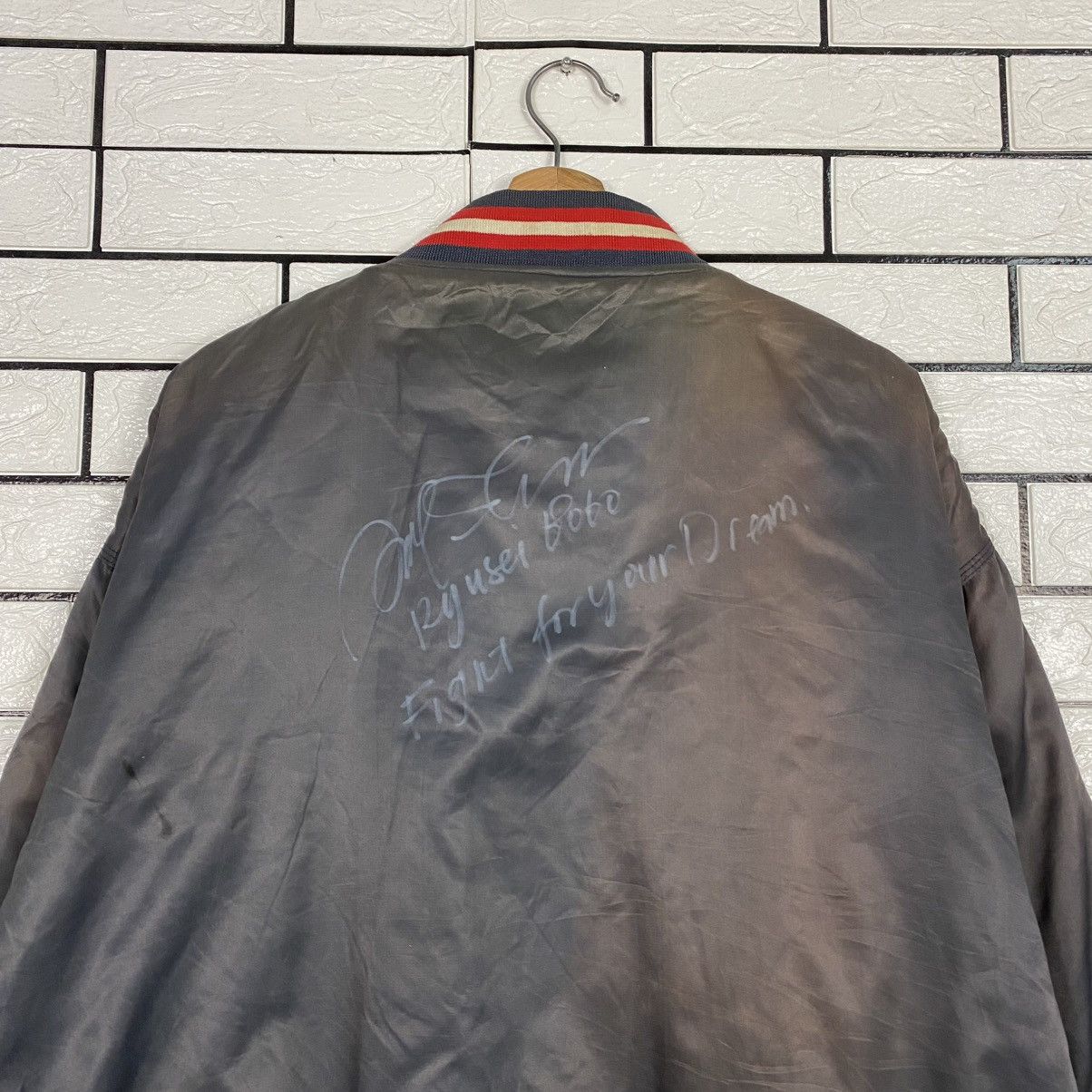 Lotto Sport 🔥SUN FADED STYLE VINTAE SATIN BOMBER JACKET LOTTO AC MILAN Size US L / EU 52-54 / 3 - 9 Thumbnail