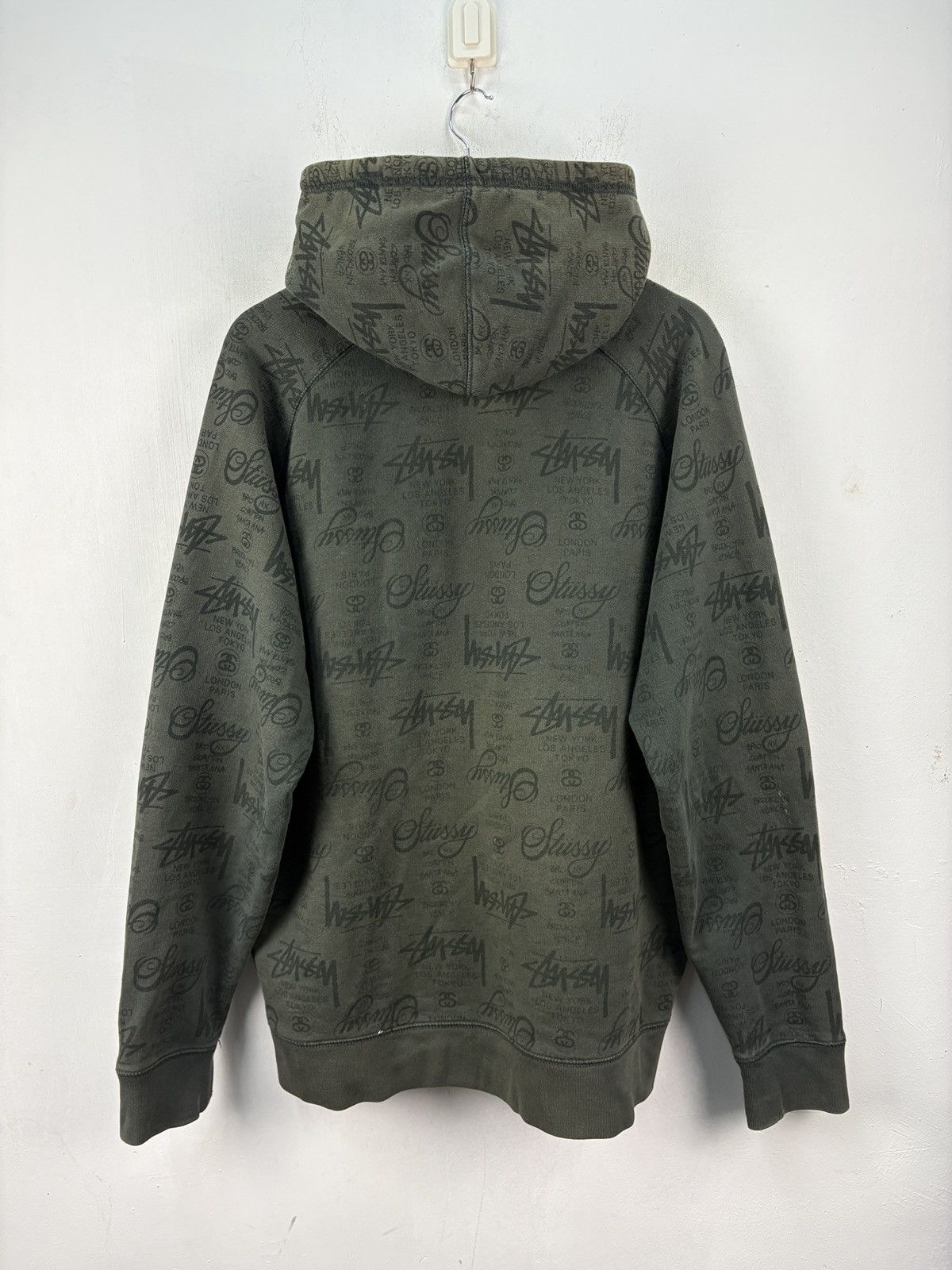 Stussy Stussy Vintage Y2K Sunfaded Fullprint Hoodie Sweatshirt Size US XL / EU 56 / 4 - 6 Thumbnail