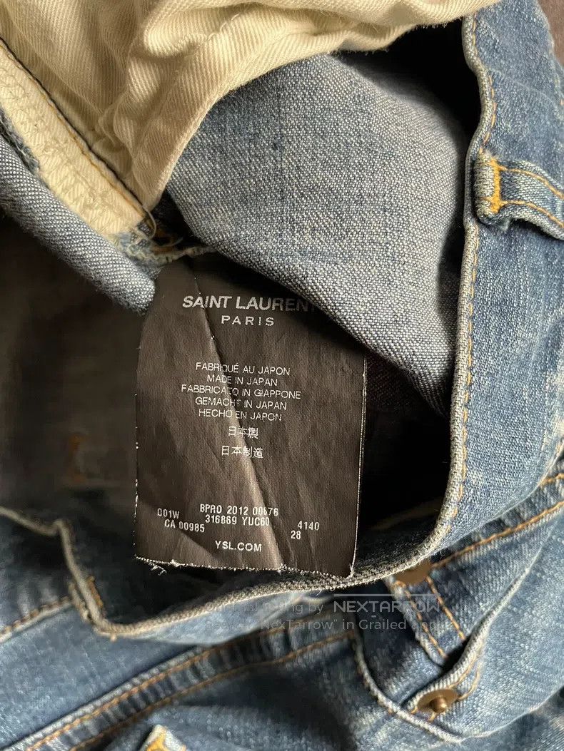 Saint Laurent Paris Saint Laurent Paris Light Blue Ghost Claw Cat Whisker Deni Size US 28 / EU 44 - 6 Thumbnail