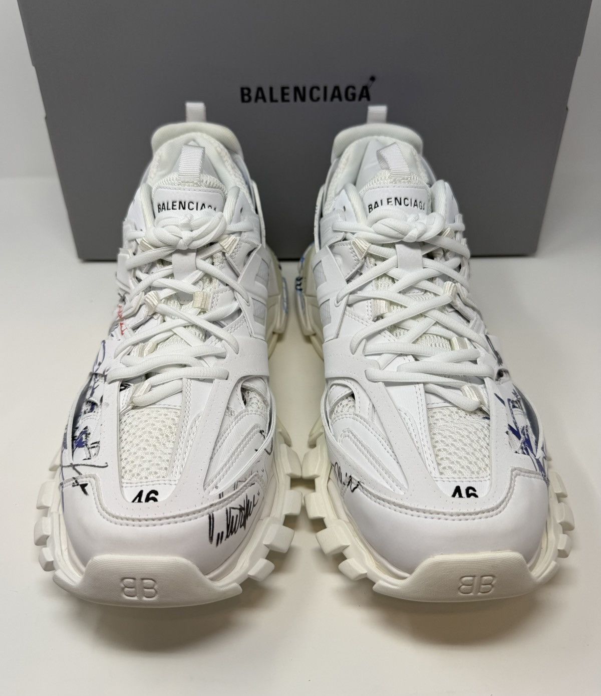 Balenciaga Balenciaga Track Autographed Sneaker White Size US 13 / EU 46 - 2 Thumbnail
