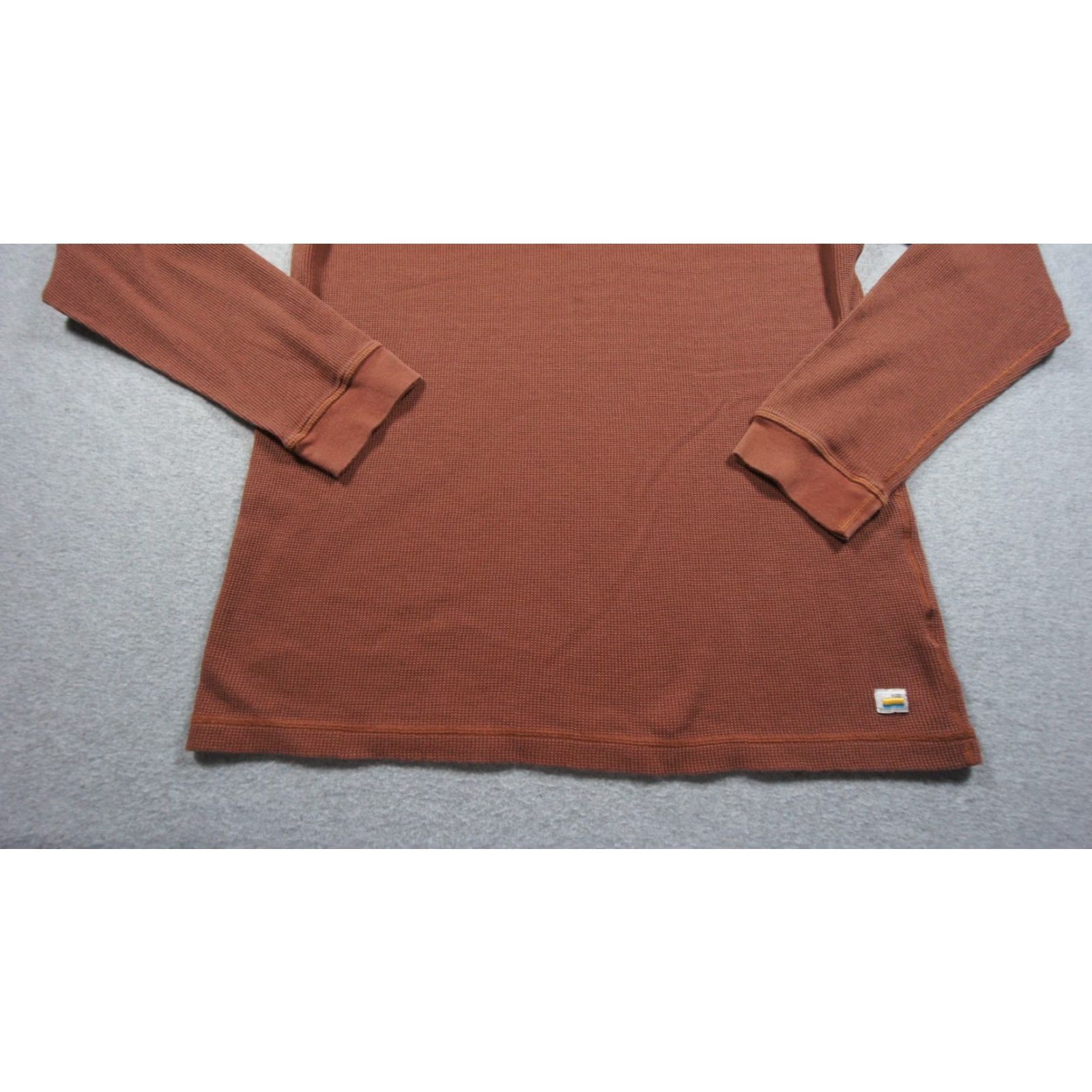 Vuori VUORI Shirt Mens XL Brown Waffle Knit Long Sleeve Crewneck Pullover Adult Size US XL / EU 56 / 4 - 3 Thumbnail