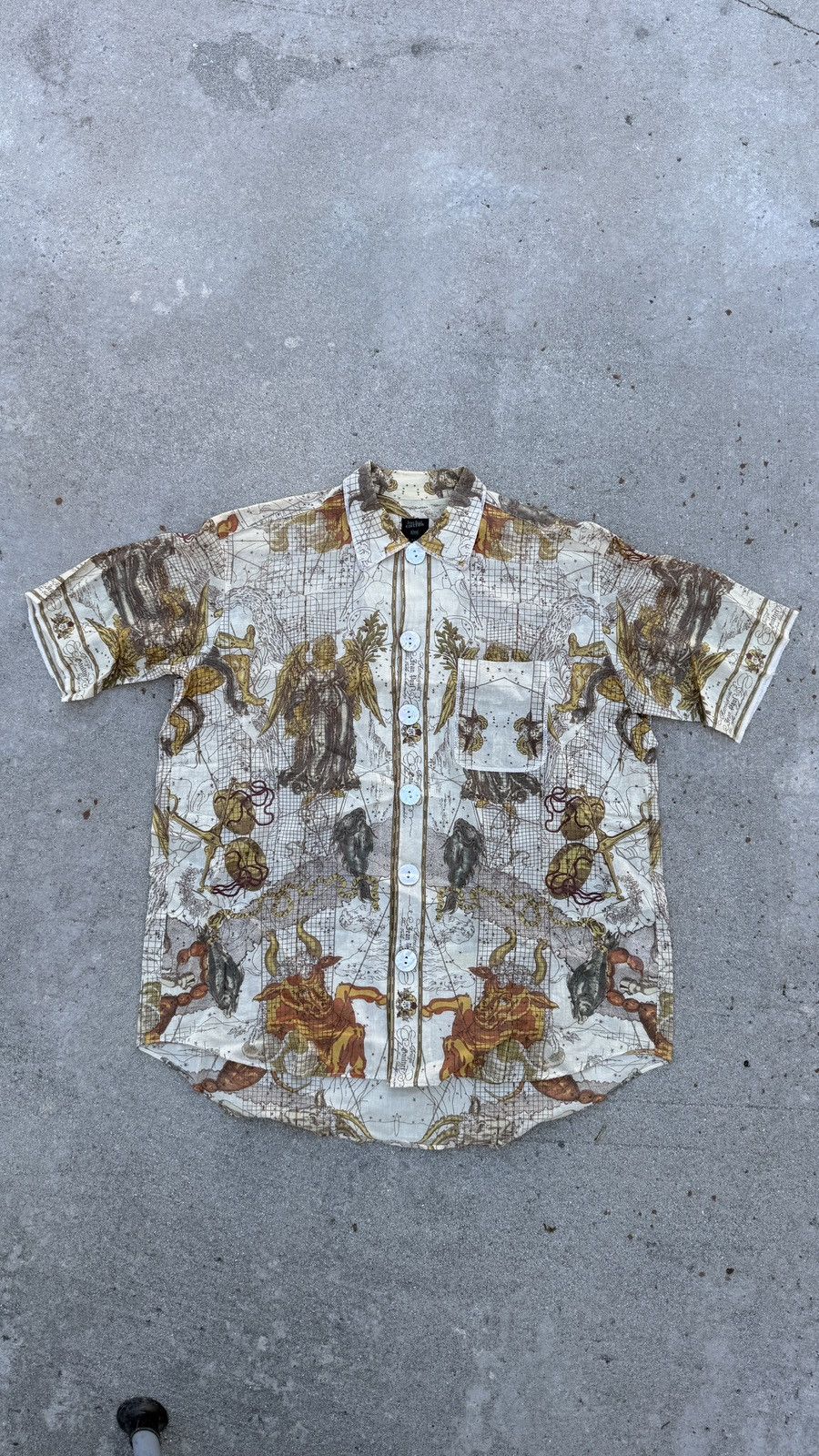 Jean Paul Gaultier JPG Homme Seashell Pearl Fish constellation button up shirt Size US M / EU 48-50 / 2 - 1 Thumbnail