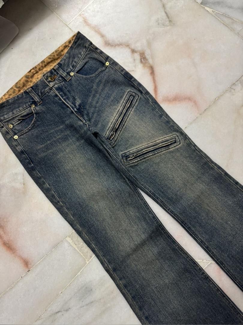 Tornado Mart 💥FLARE💥INSANE JAPANESE RUSTY MUDMAX BELL BOTTOM ZIPPER STYLE Size US 26 / EU 42 - 8 Thumbnail