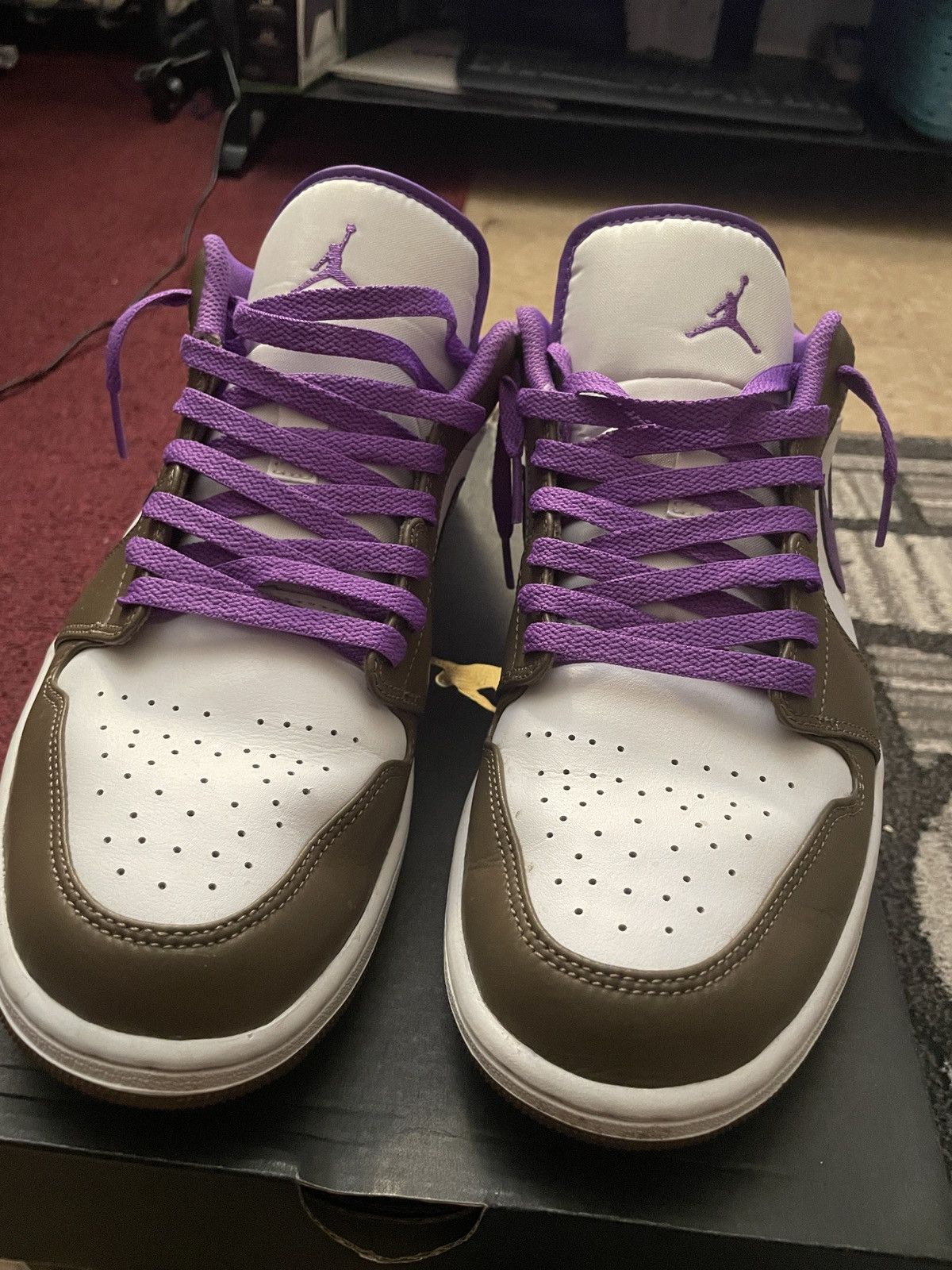 image of Jordan Nike Palomino Air Jordan 1 Shoes in Brown, Men's (Size 11)