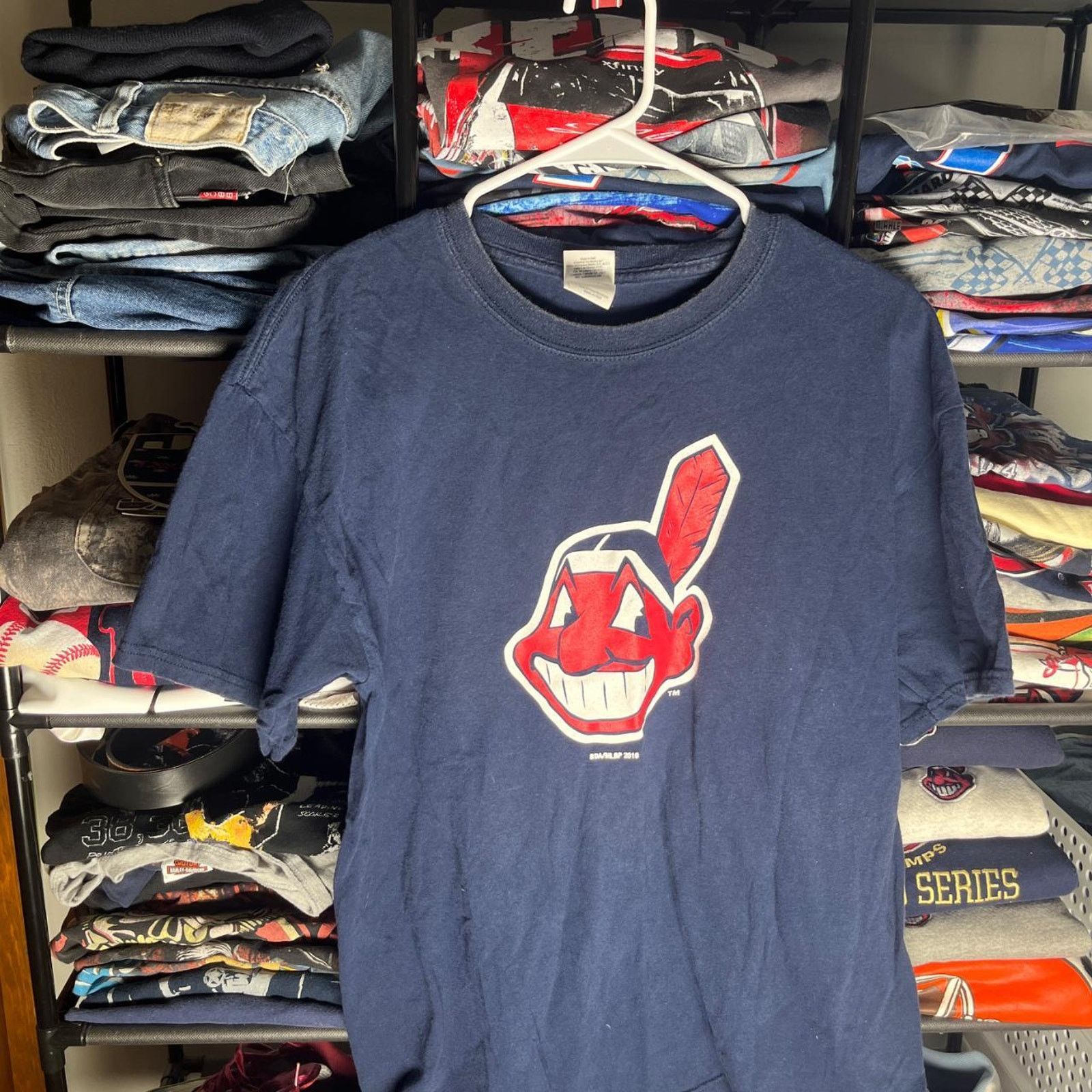 Starter Vintage Cleveland Indians Chief Wahoo Shirt Size US L / EU 52-54 / 3 - 1 Thumbnail